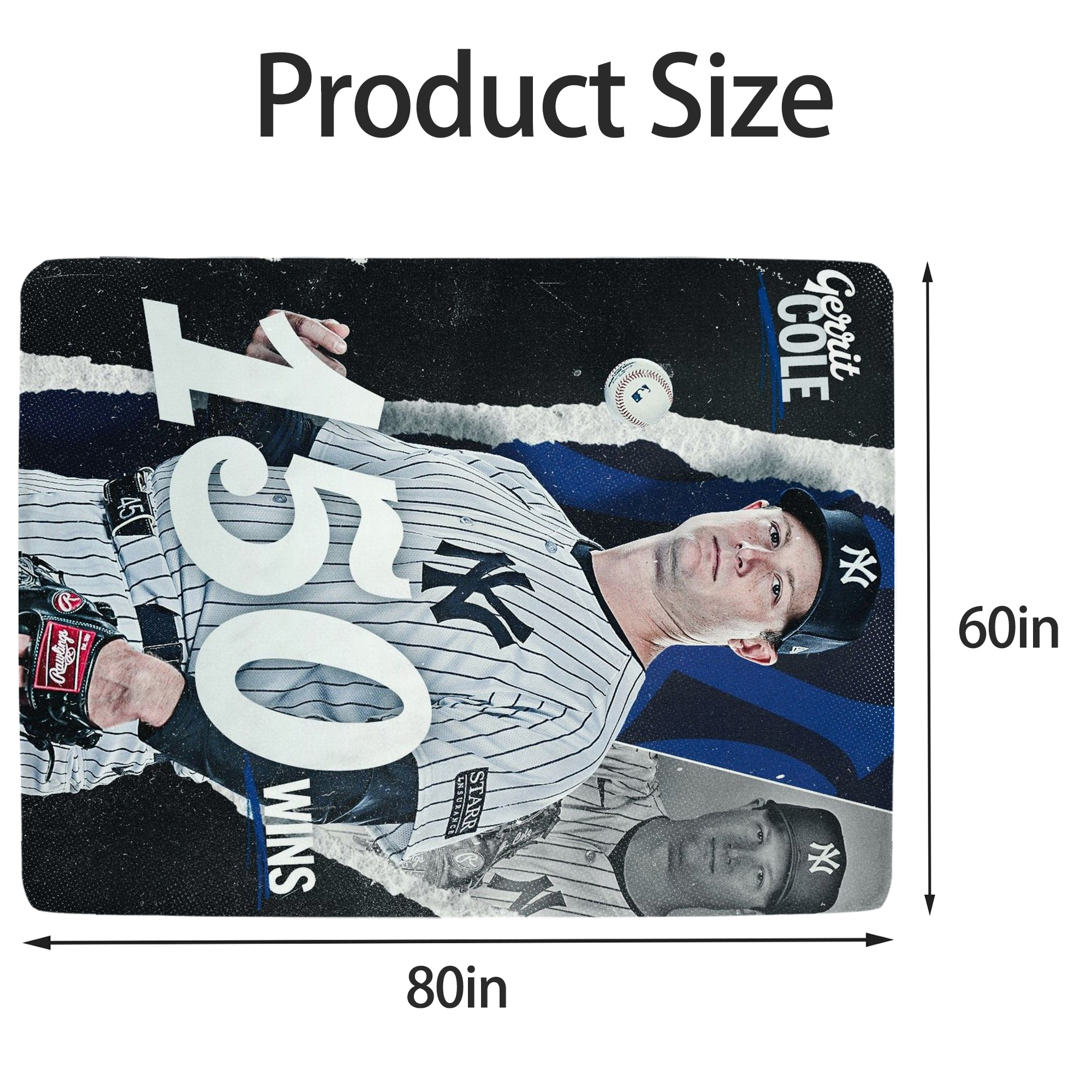 Gerrit Cole 10 Soft Fleece Throw Blanket 60 X 80 Inch – Super Soft, Lightweight, And Durable – Perfect For Sofa, Bed, Camping, And More – Ideal Gift For Family And Friends