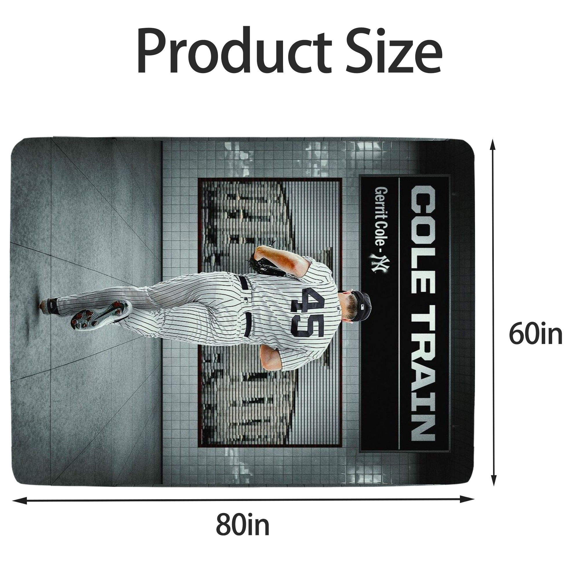 Gerrit Cole 12 Soft Fleece Throw Blanket 60 X 80 Inch – Super Soft, Lightweight, And Durable – Perfect For Sofa, Bed, Camping, And More – Ideal Gift For Family And Friends