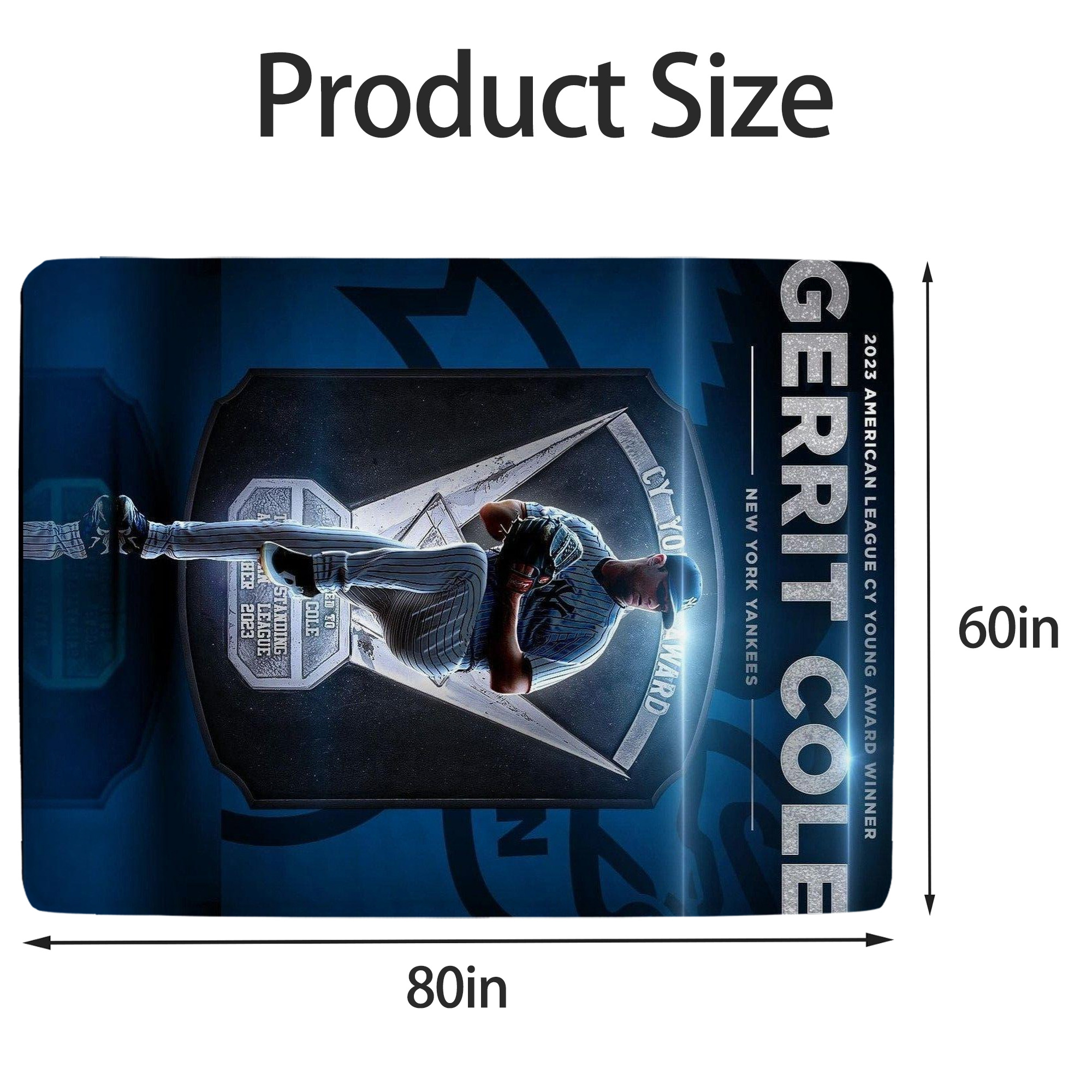 Gerrit Cole 15 Soft Fleece Throw Blanket 60 X 80 Inch – Super Soft, Lightweight, And Durable – Perfect For Sofa, Bed, Camping, And More – Ideal Gift For Family And Friends