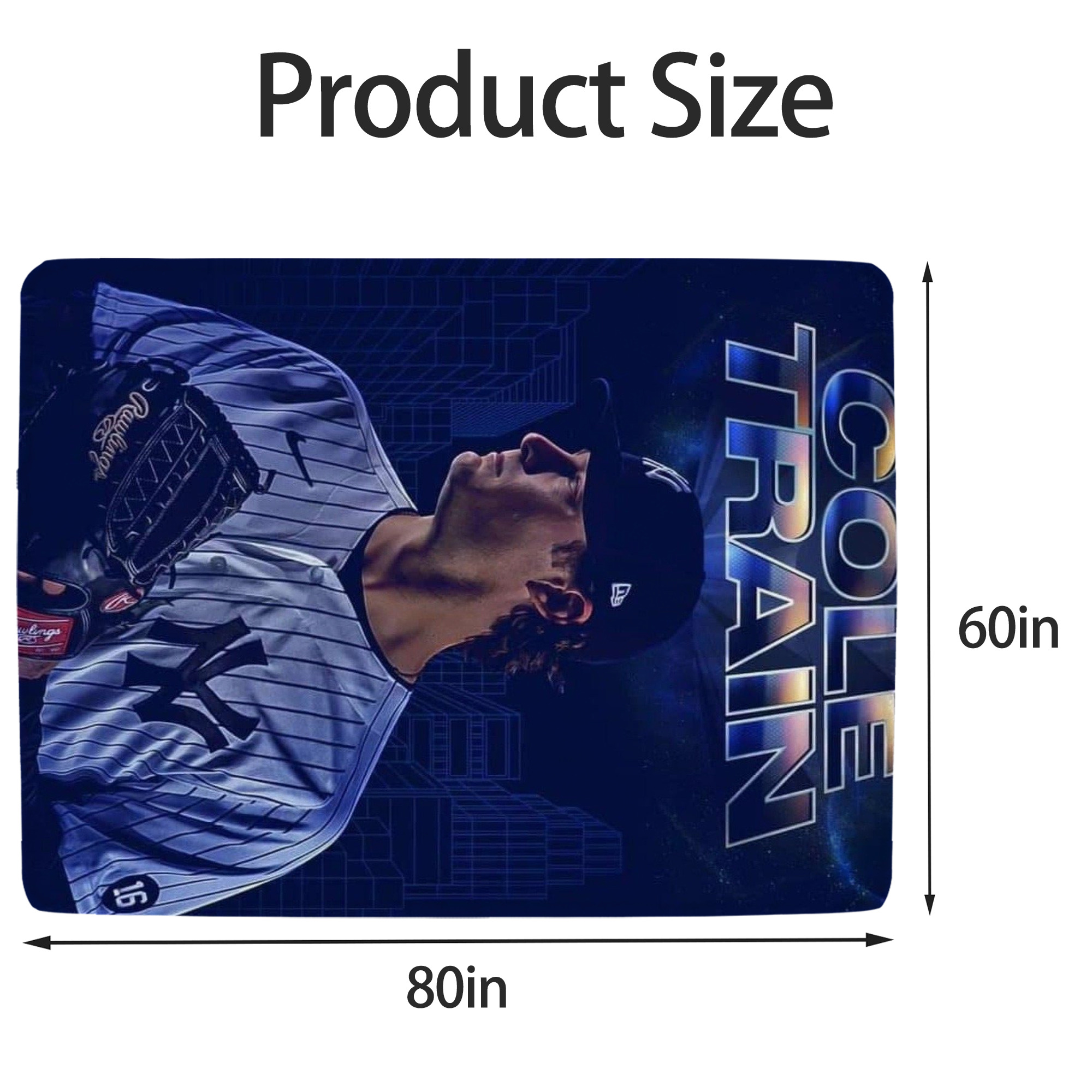 Gerrit Cole 16 Soft Fleece Throw Blanket 60 X 80 Inch – Super Soft, Lightweight, And Durable – Perfect For Sofa, Bed, Camping, And More – Ideal Gift For Family And Friends