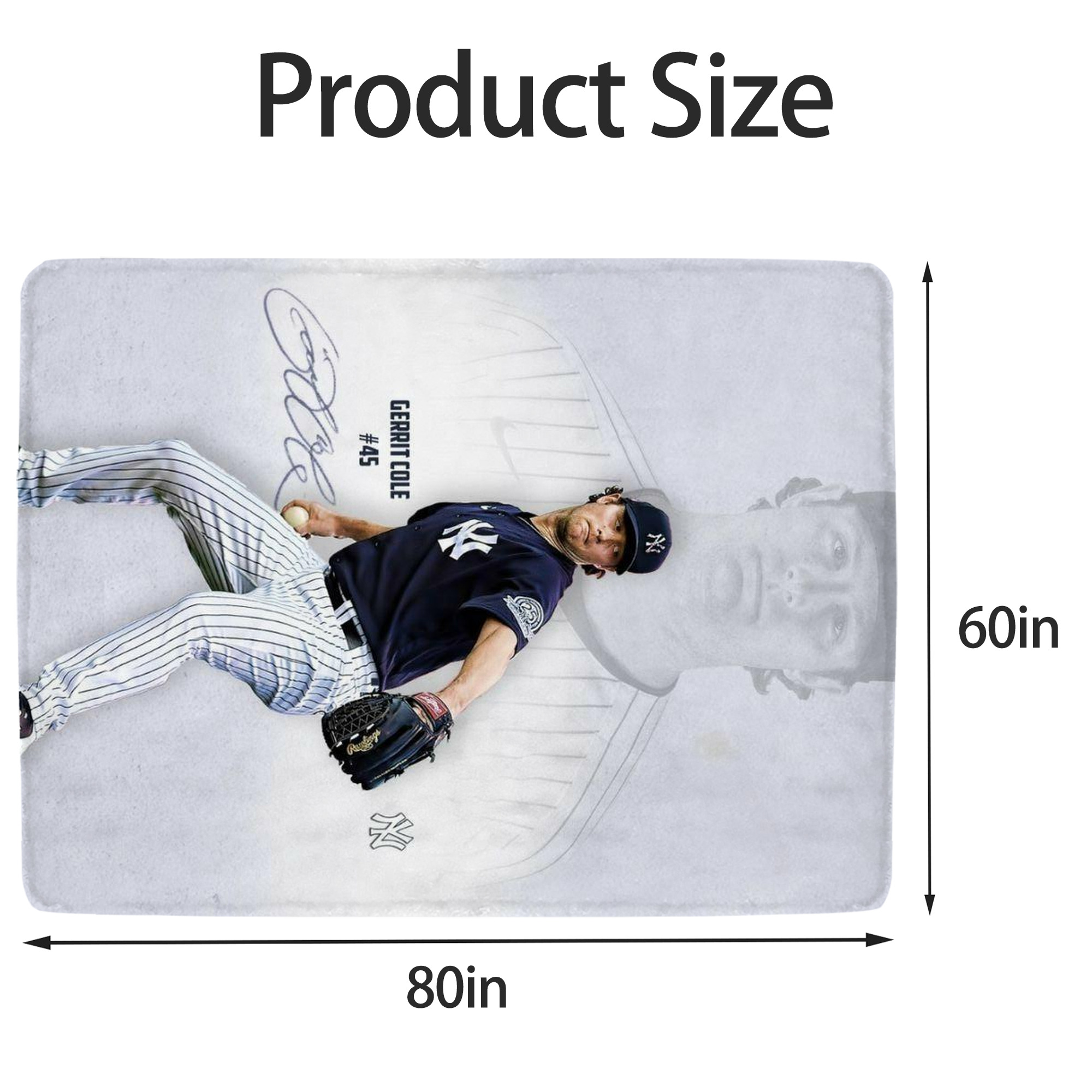 Gerrit Cole 17 Soft Fleece Throw Blanket 60 X 80 Inch – Super Soft, Lightweight, And Durable – Perfect For Sofa, Bed, Camping, And More – Ideal Gift For Family And Friends