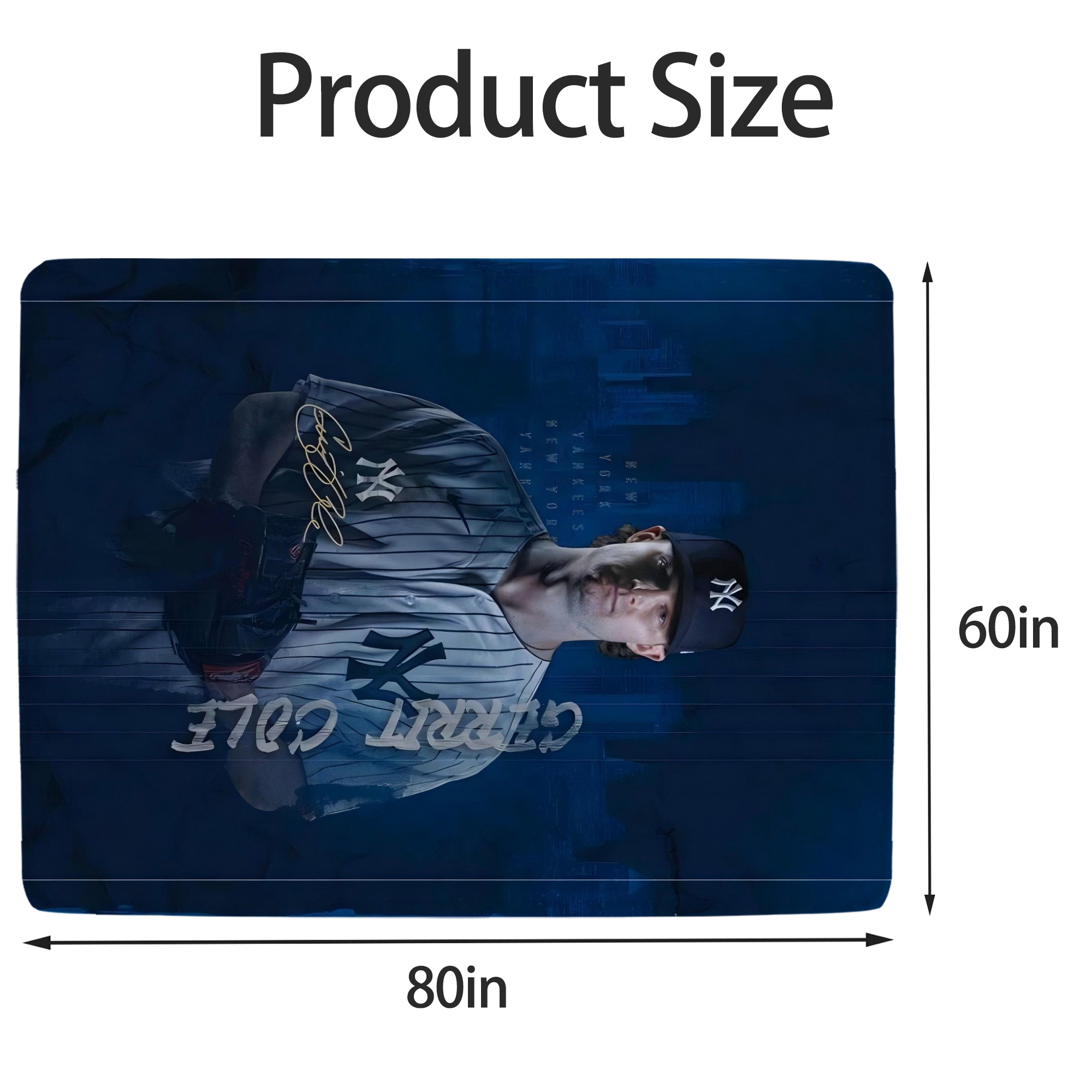 Gerrit Cole 19 Soft Fleece Throw Blanket 60 X 80 Inch – Super Soft, Lightweight, And Durable – Perfect For Sofa, Bed, Camping, And More – Ideal Gift For Family And Friends