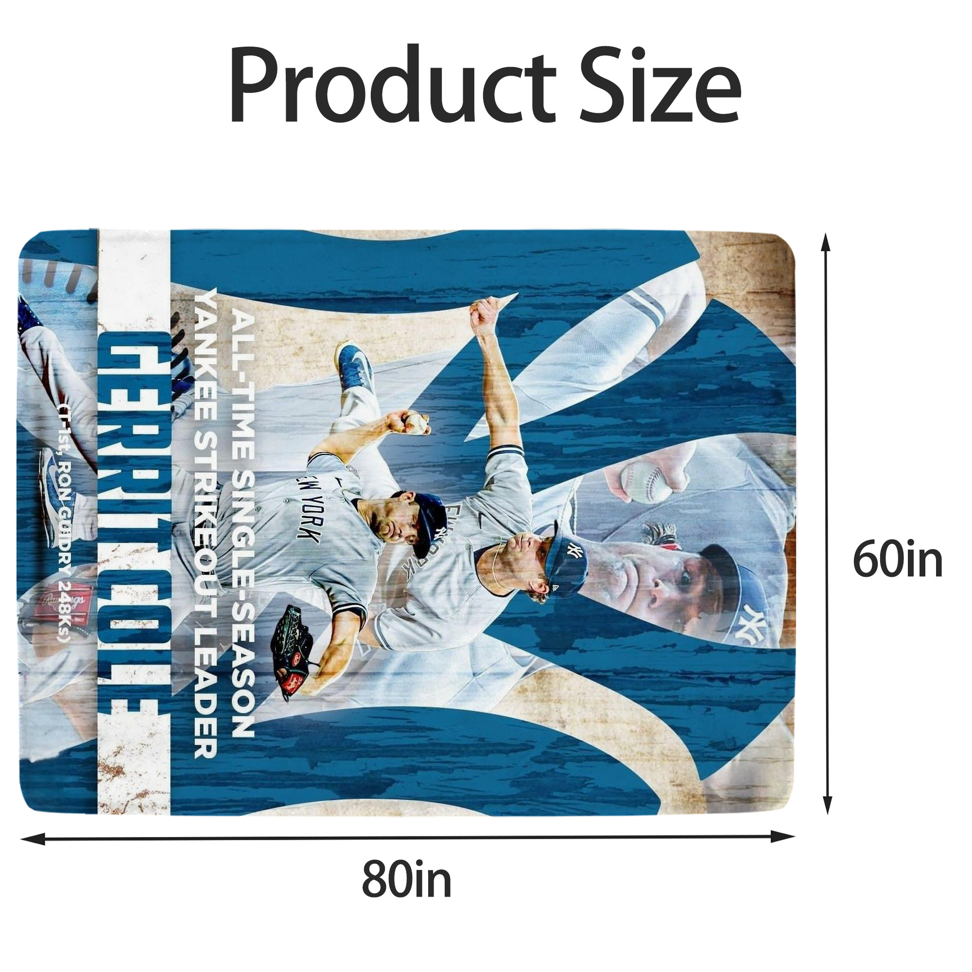 Gerrit Cole 25 Soft Fleece Throw Blanket 60 X 80 Inch – Super Soft, Lightweight, And Durable – Perfect For Sofa, Bed, Camping, And More – Ideal Gift For Family And Friends