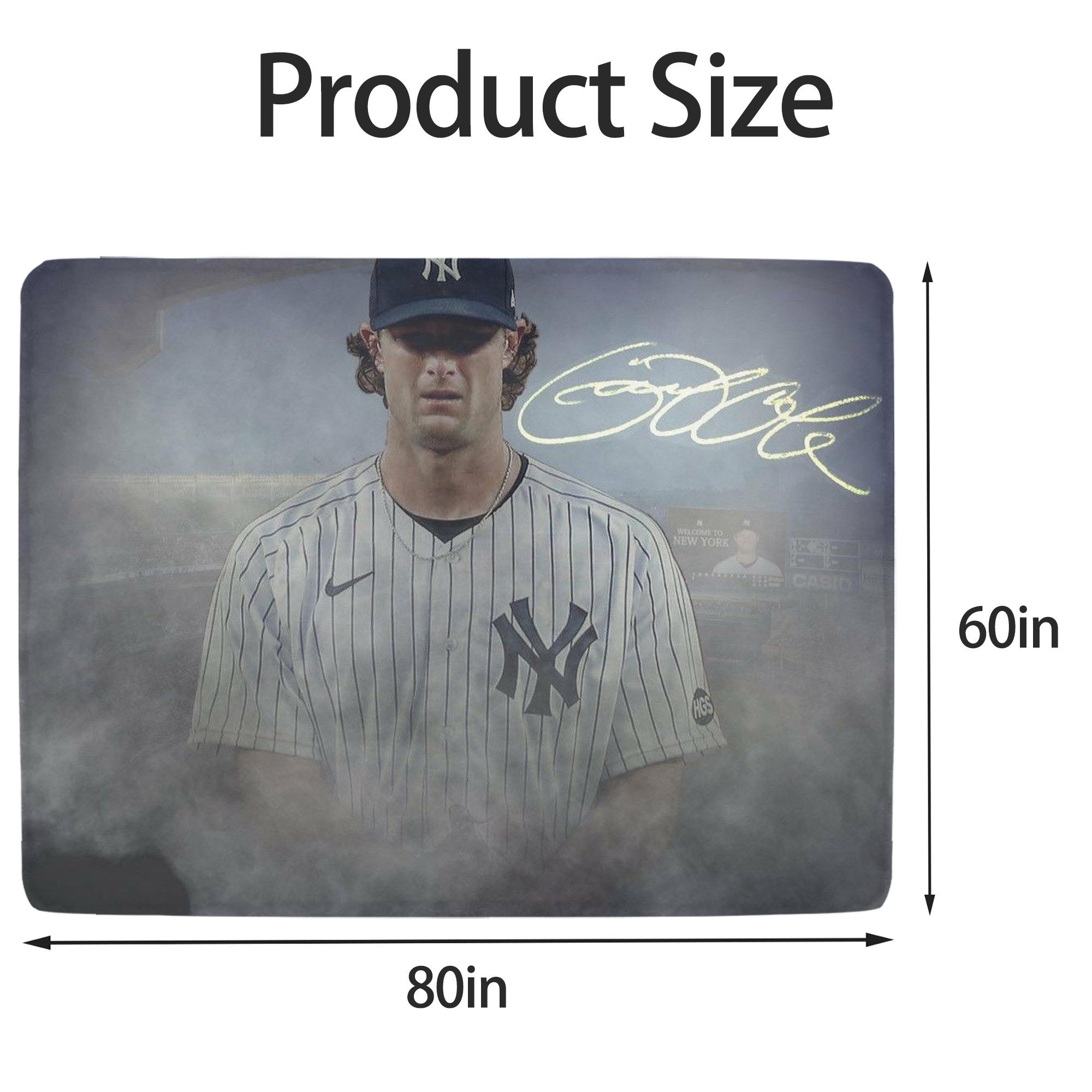 Gerrit Cole 27 Soft Fleece Throw Blanket 60 X 80 Inch – Super Soft, Lightweight, And Durable – Perfect For Sofa, Bed, Camping, And More – Ideal Gift For Family And Friends