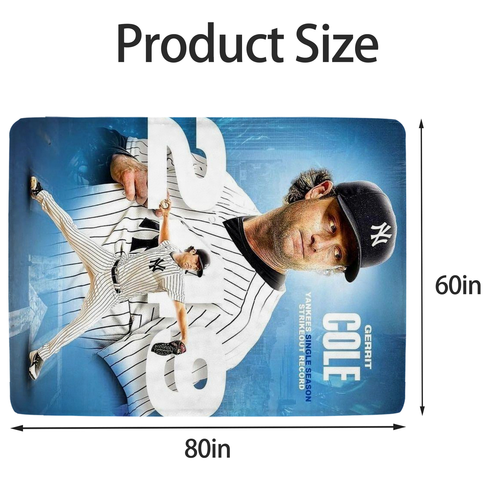 Gerrit Cole 29 Soft Fleece Throw Blanket 60 X 80 Inch – Super Soft, Lightweight, And Durable – Perfect For Sofa, Bed, Camping, And More – Ideal Gift For Family And Friends