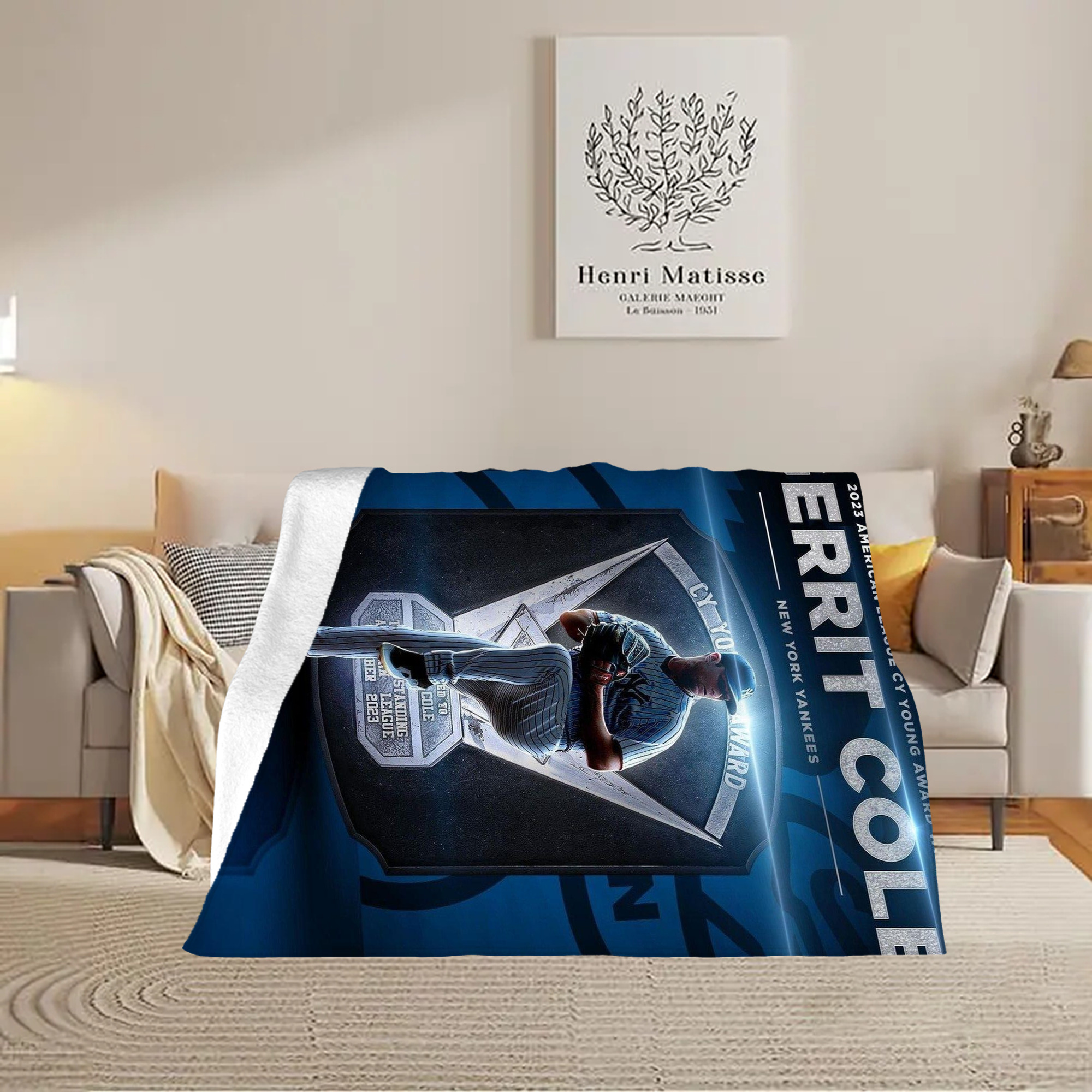 Gerrit Cole 15 Soft Fleece Throw Blanket 60 X 80 Inch – Super Soft, Lightweight, And Durable – Perfect For Sofa, Bed, Camping, And More – Ideal Gift For Family And Friends