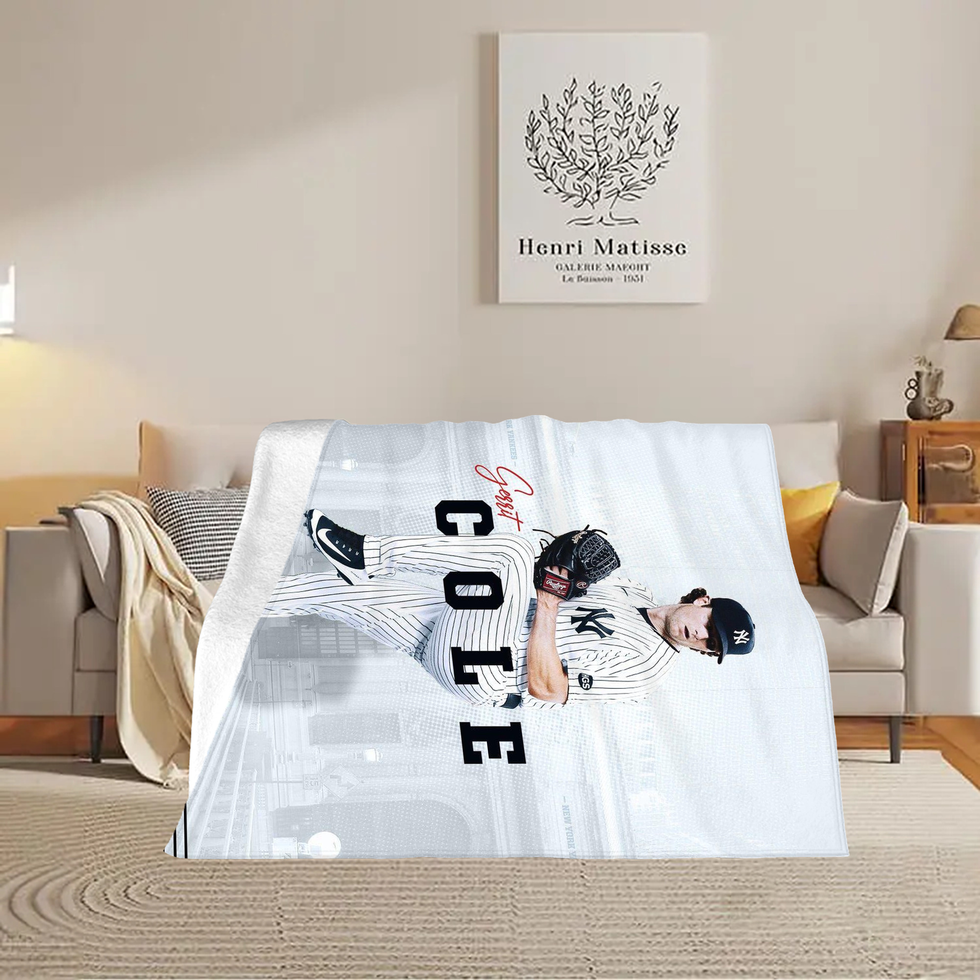 Gerrit Cole 24 Soft Fleece Throw Blanket 60 X 80 Inch – Super Soft, Lightweight, And Durable – Perfect For Sofa, Bed, Camping, And More – Ideal Gift For Family And Friends