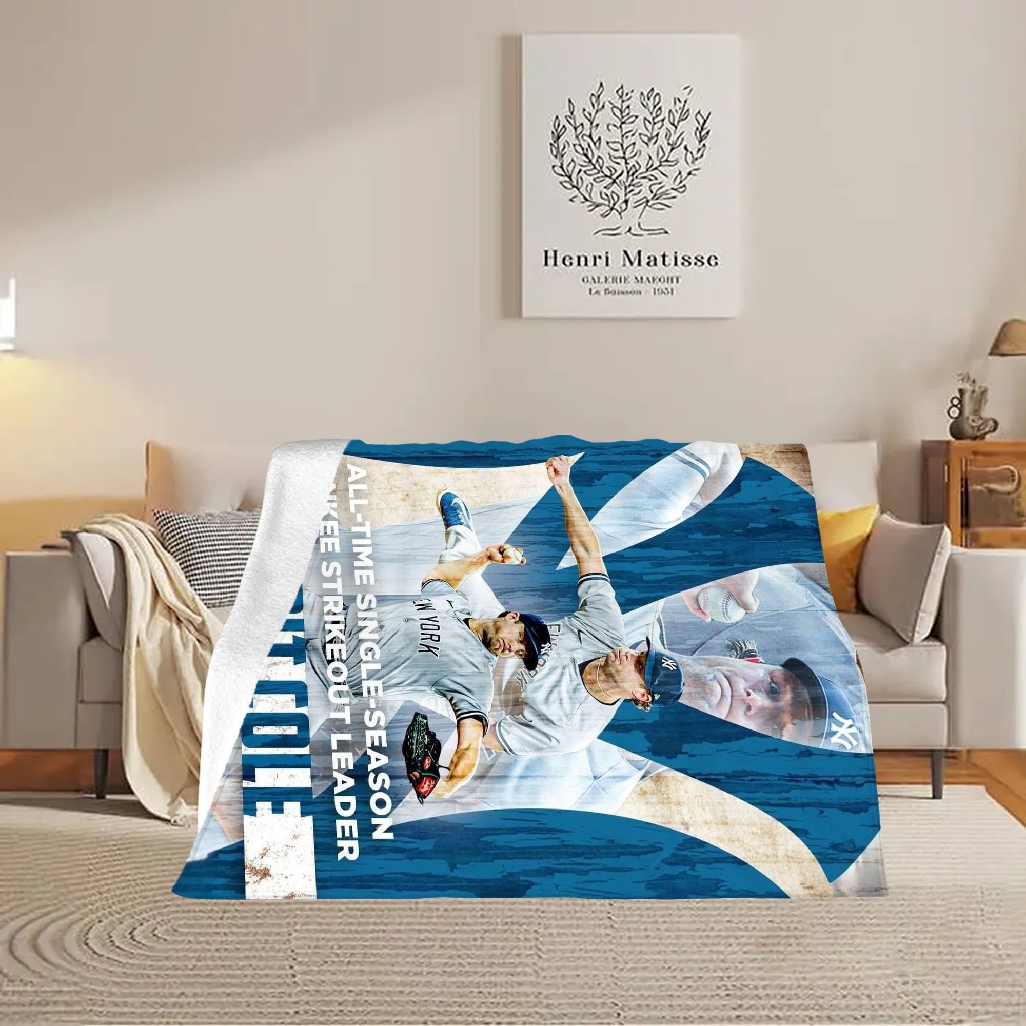 Gerrit Cole 25 Soft Fleece Throw Blanket 60 X 80 Inch – Super Soft, Lightweight, And Durable – Perfect For Sofa, Bed, Camping, And More – Ideal Gift For Family And Friends