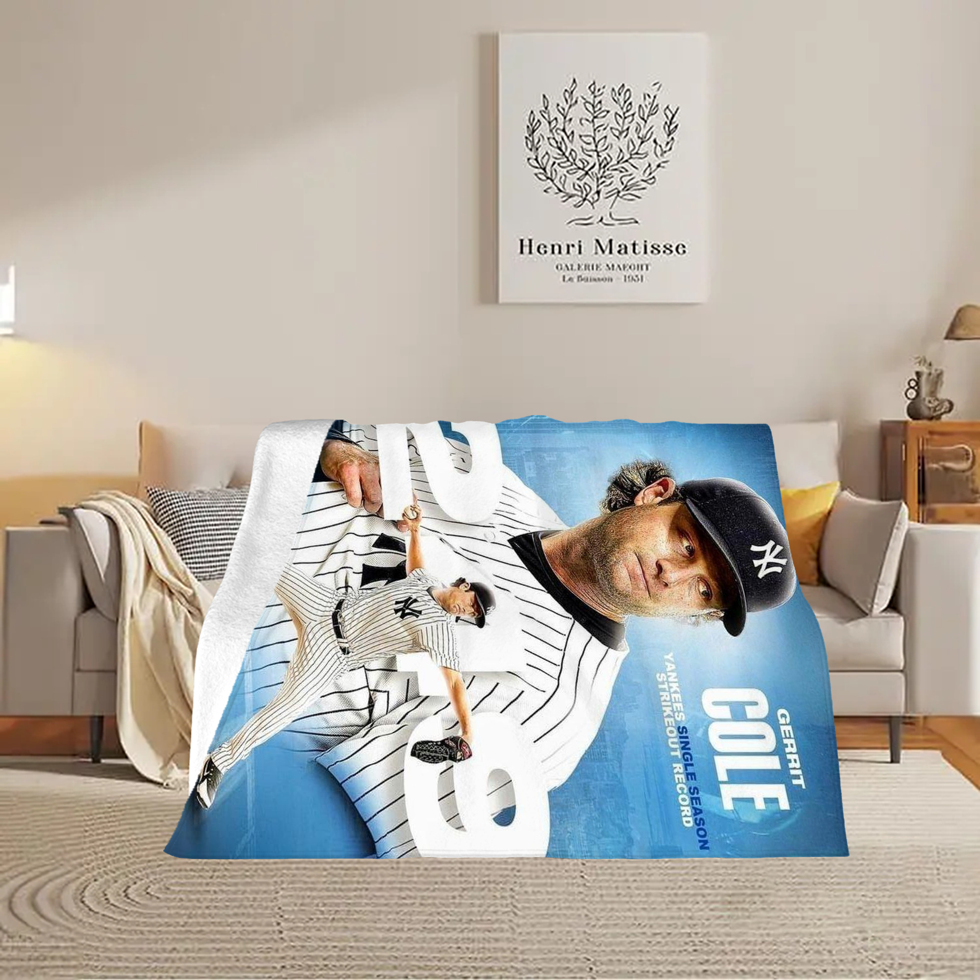 Gerrit Cole 29 Soft Fleece Throw Blanket 60 X 80 Inch – Super Soft, Lightweight, And Durable – Perfect For Sofa, Bed, Camping, And More – Ideal Gift For Family And Friends