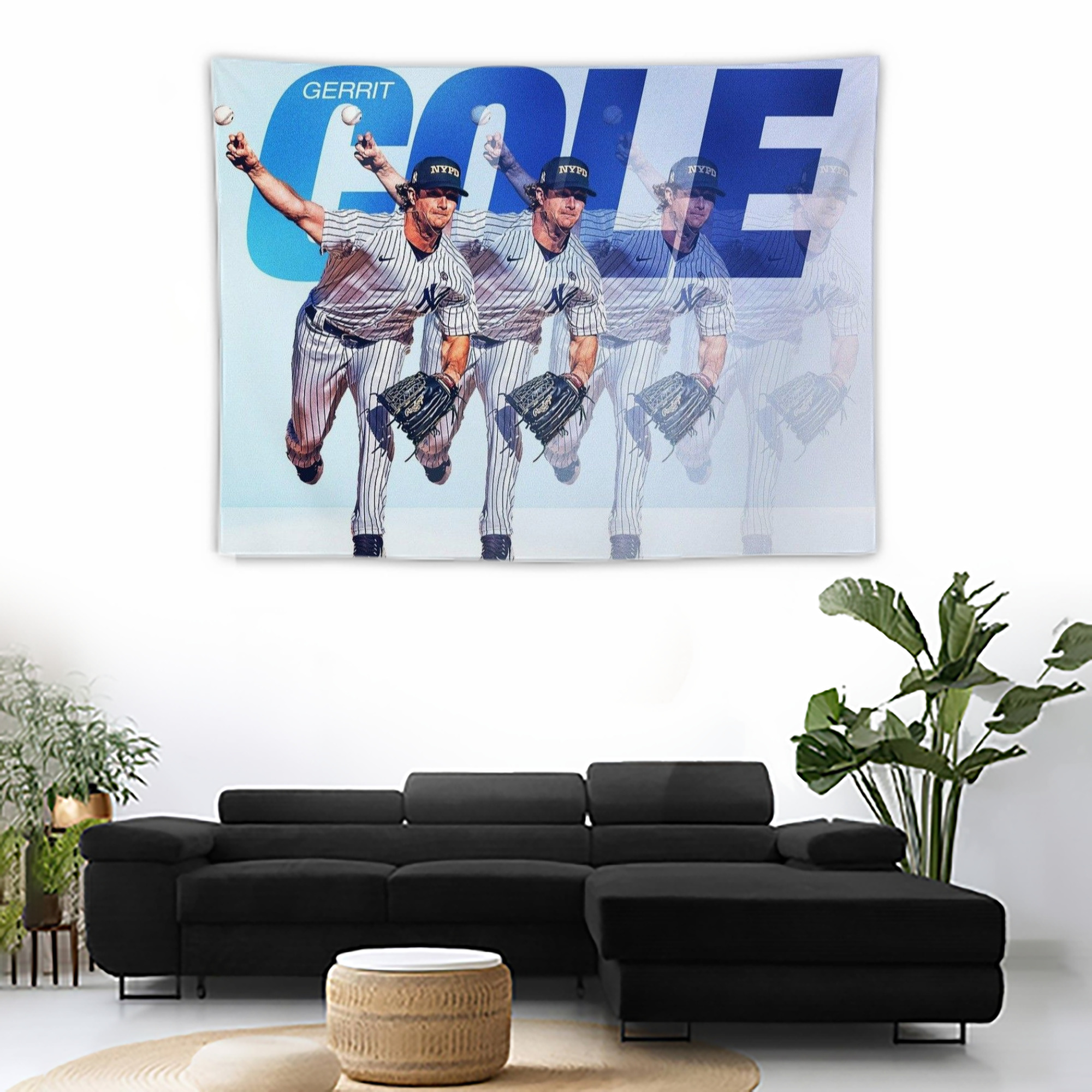 Gerrit Cole 32 Wall Tapestry For Bedroom Aesthetic – Boho Style Polyester Fabric Wall Hanging With Hooks – 60 X 90 Inch Large Size, Lightweight, Durable, Easy To Hang