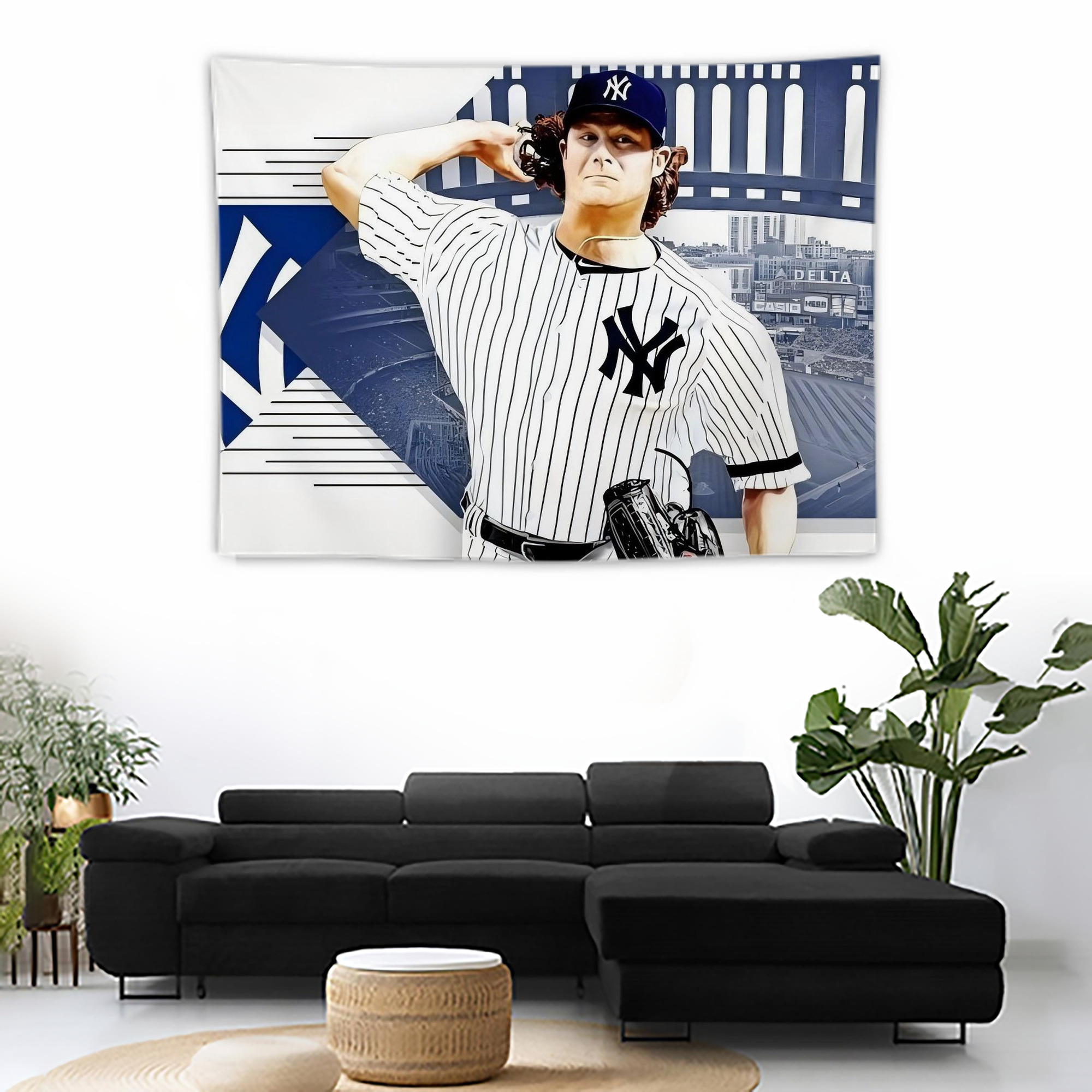 Gerrit Cole 33 Wall Tapestry For Bedroom Aesthetic – Boho Style Polyester Fabric Wall Hanging With Hooks – 60 X 90 Inch Large Size, Lightweight, Durable, Easy To Hang