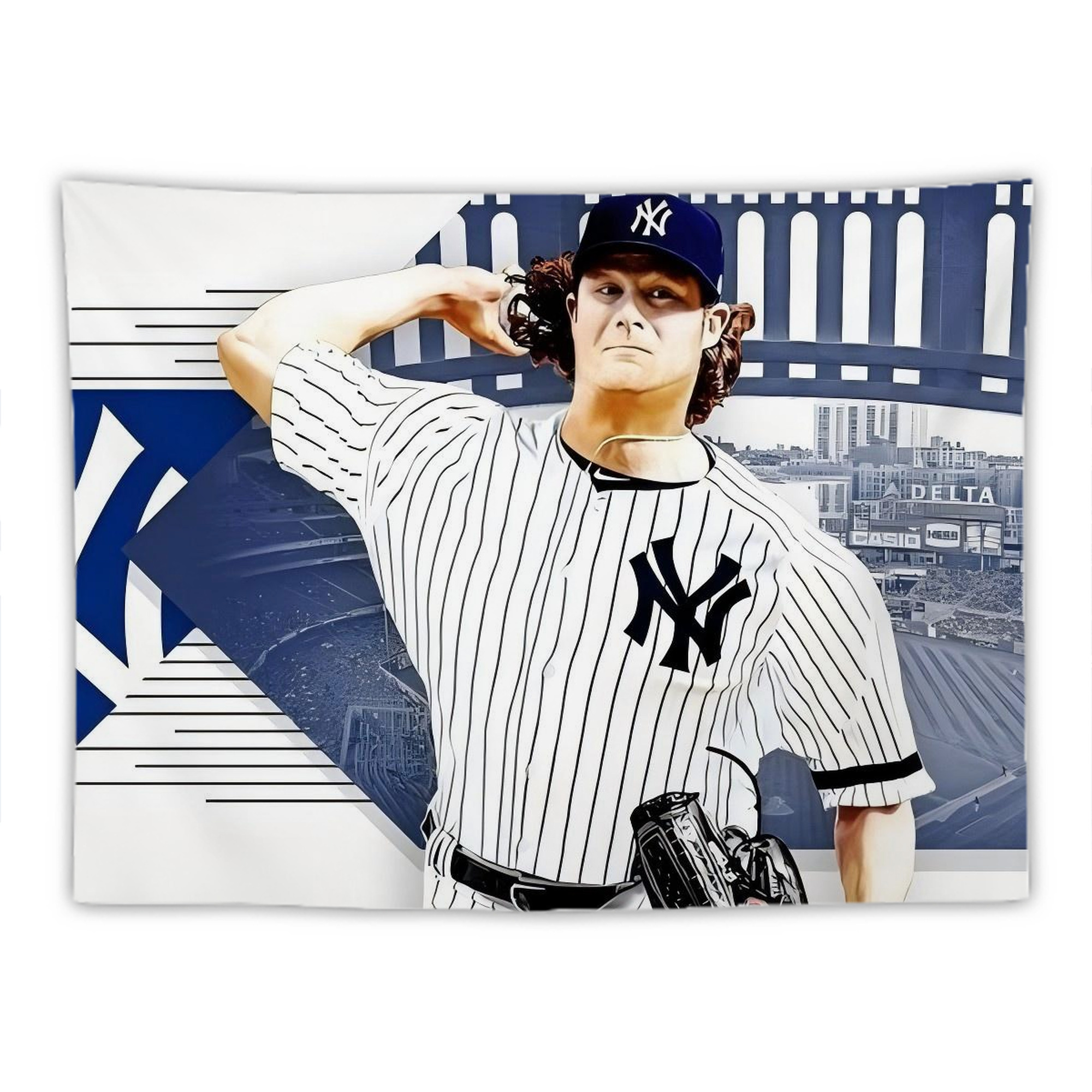 Gerrit Cole 33 Wall Tapestry For Bedroom Aesthetic – Boho Style Polyester Fabric Wall Hanging With Hooks – 60 X 90 Inch Large Size, Lightweight, Durable, Easy To Hang