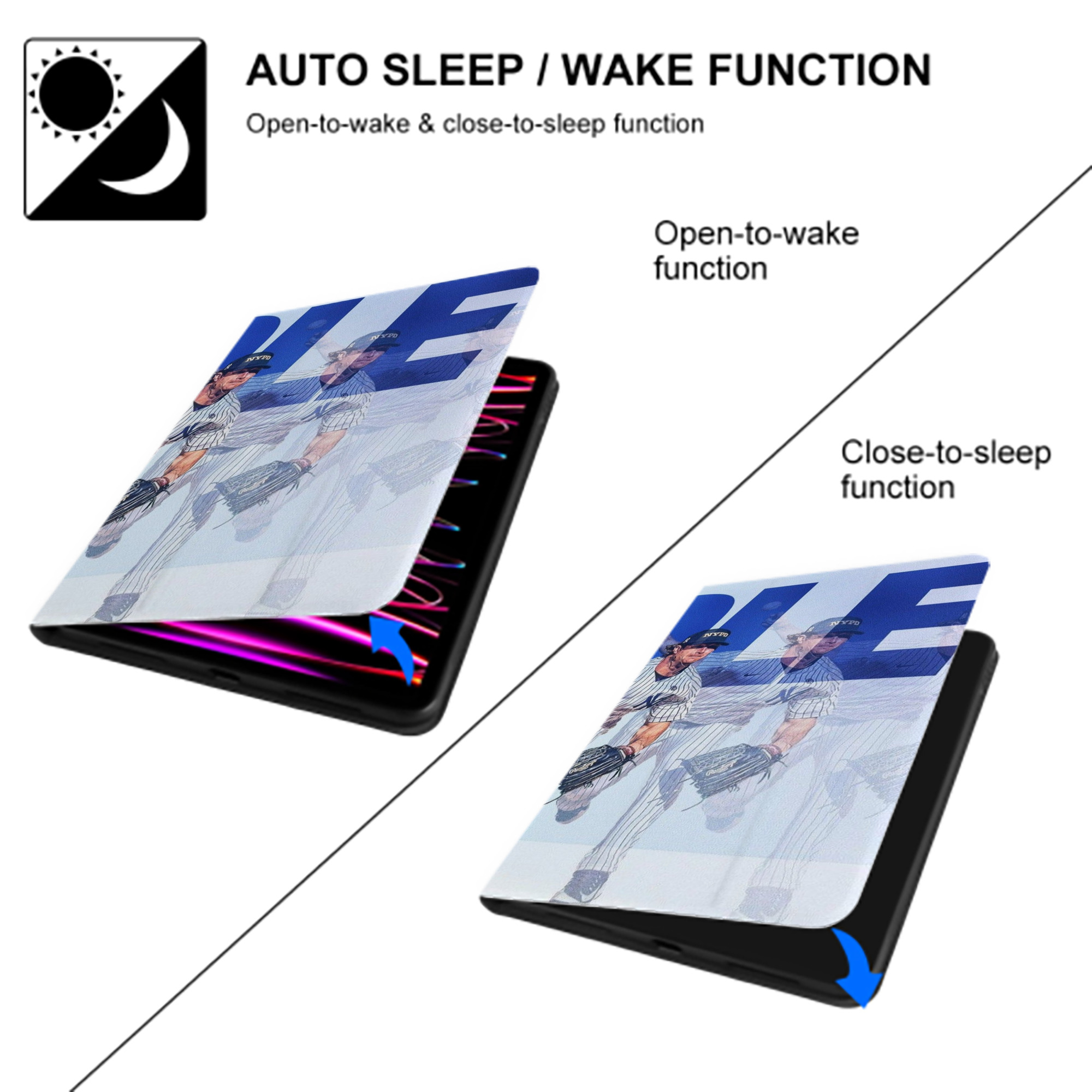 Gerrit Cole 32 IPad Case Without Pencil Slot – Book-Style Cover With PU Leather & TPU – Slim, Durable, Scratch-Resistant, Full Protection & Easy Access