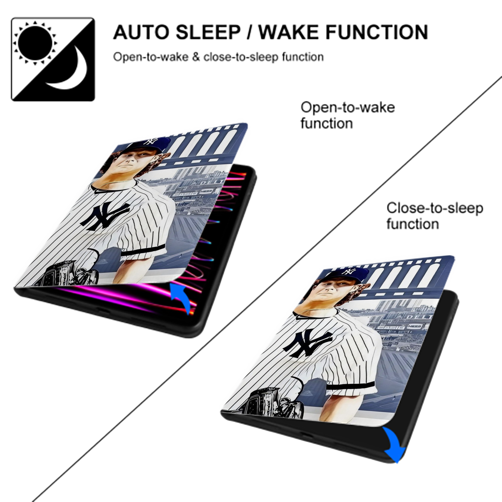 Gerrit Cole 33 IPad Case Without Pencil Slot – Book-Style Cover With PU Leather & TPU – Slim, Durable, Scratch-Resistant, Full Protection & Easy Access