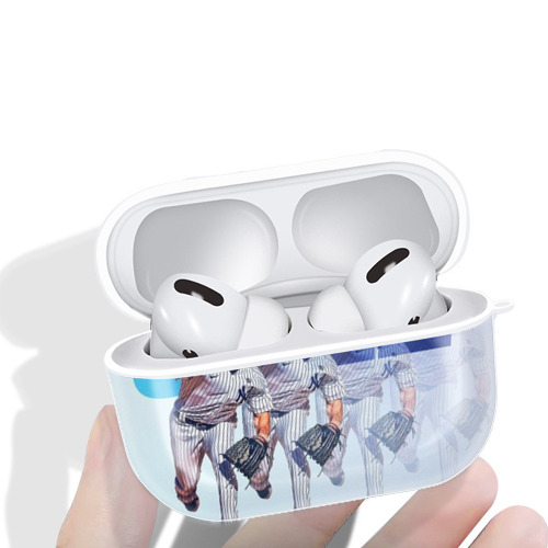 Gerrit Cole 32 AirPods Pro Hard Case White With Keychain, Durable Flexible PC, Precise Cutouts, Anti-Fingerprint, Yellowing & Scratch Resistant, Full Protection, Washable