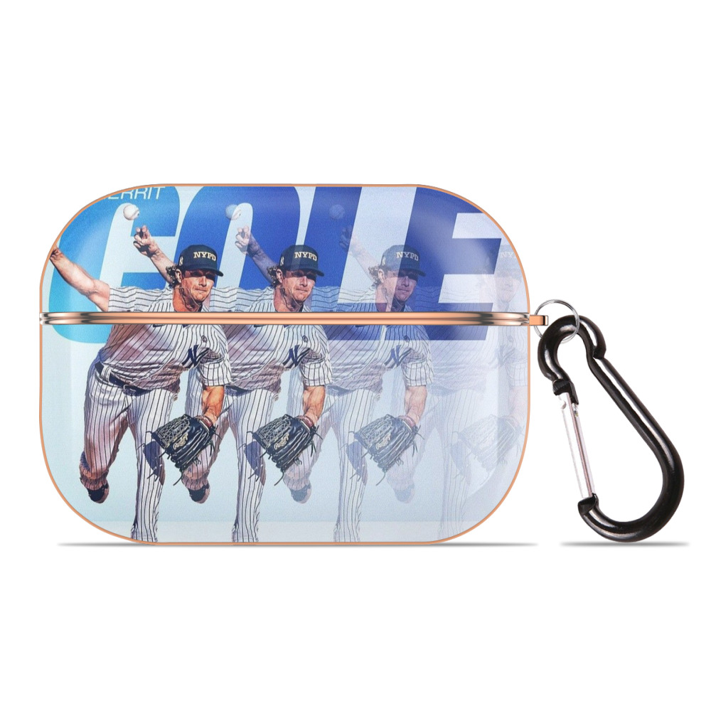 Gerrit Cole 32 AirPods Pro Protective Case Rose Gold, Flexible PC Material, Precise Fit, Anti-Slip Cover, Full Protection, Fingerprint Resistant, Washable With Keychain