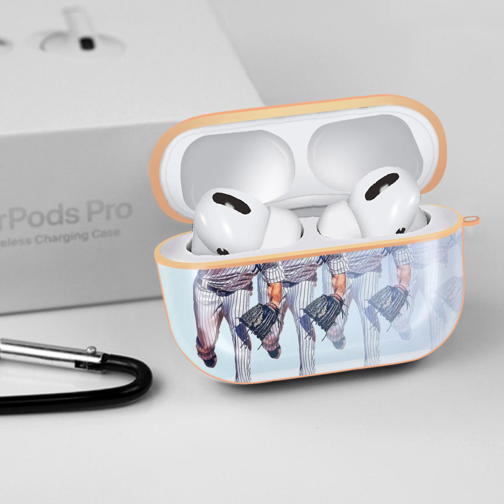 Gerrit Cole 32 AirPods Pro Protective Case Rose Gold, Flexible PC Material, Precise Fit, Anti-Slip Cover, Full Protection, Fingerprint Resistant, Washable With Keychain