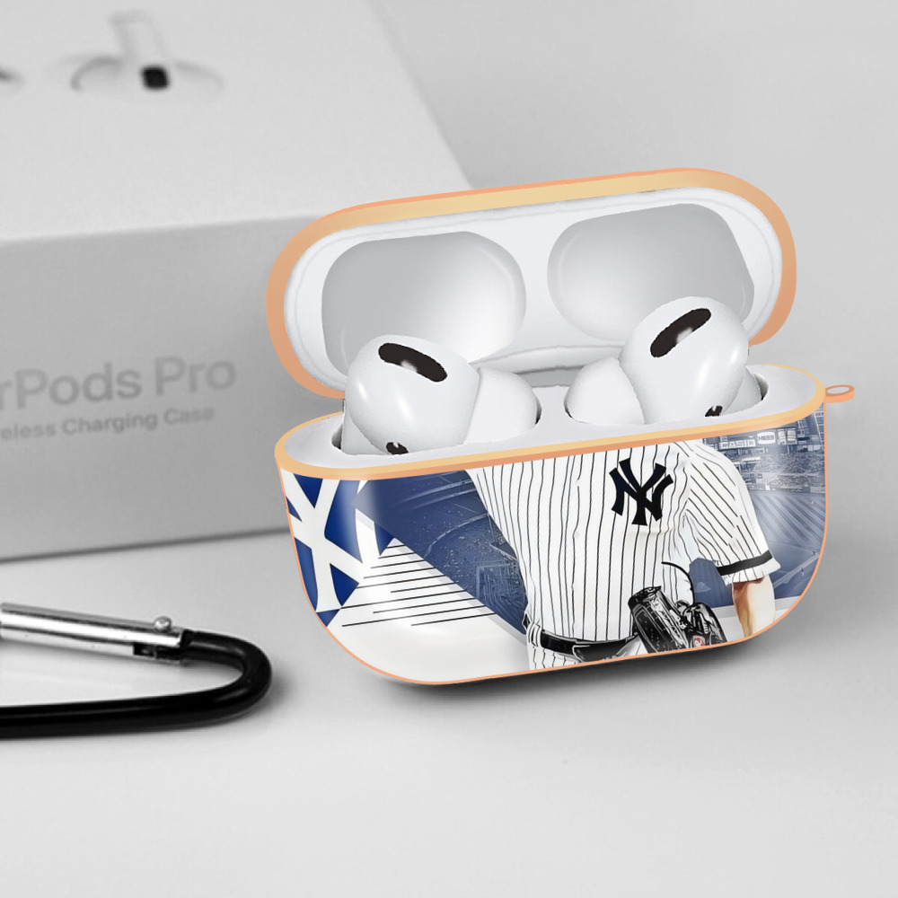 Gerrit Cole 33 AirPods Pro Protective Case Rose Gold, Flexible PC Material, Precise Fit, Anti-Slip Cover, Full Protection, Fingerprint Resistant, Washable With Keychain