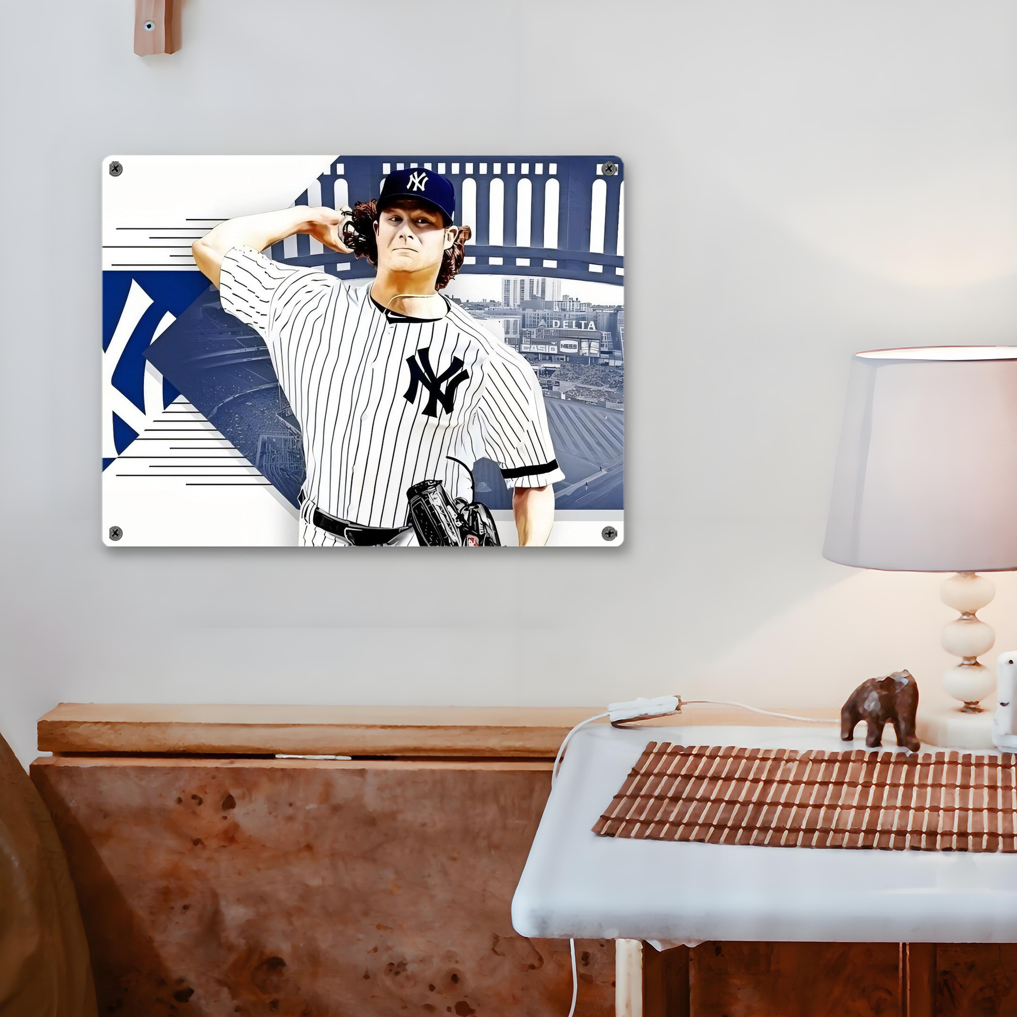 Gerrit Cole 33 Vintage Metal Tin Sign 16x12 – Full-Print Iron Wall Decor – Durable, Fade-Resistant – Easy To Hang – Ideal For Home, Bar, Kitchen & Office Decor