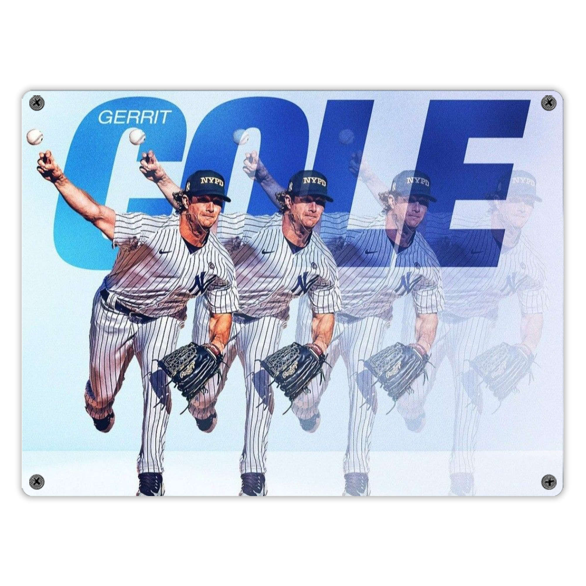 Gerrit Cole 32 Vintage Metal Tin Sign 16x12 – Full-Print Iron Wall Decor – Durable, Fade-Resistant – Easy To Hang – Ideal For Home, Bar, Kitchen & Office Decor
