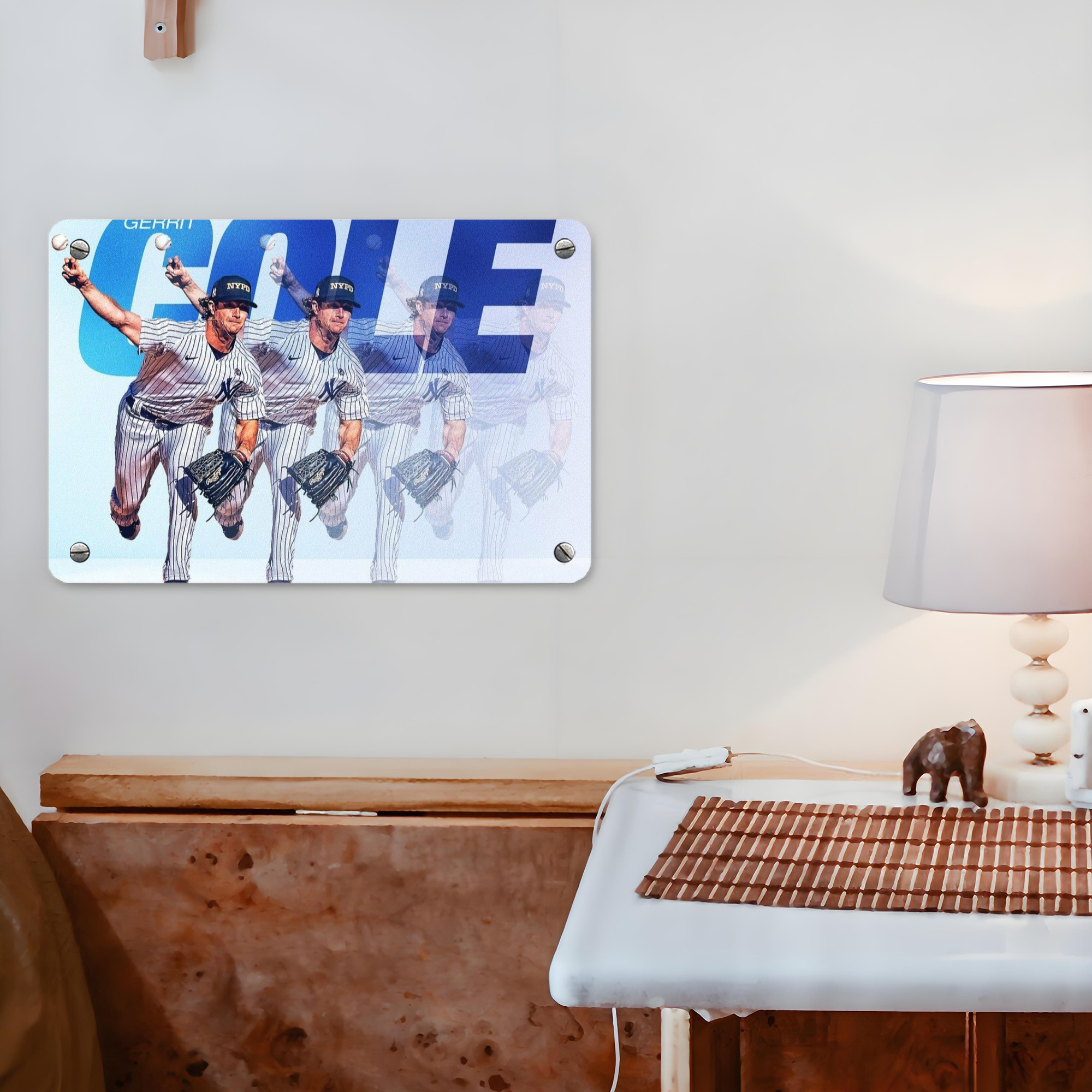 Gerrit Cole 32 Metal Tin Sign 12x8inch - Premium Full-Print Decorative Wall Art, Durable Rust-Resistant Metal Plaque For Living Room, Bedroom, Kitchen, Office, Bar Décor