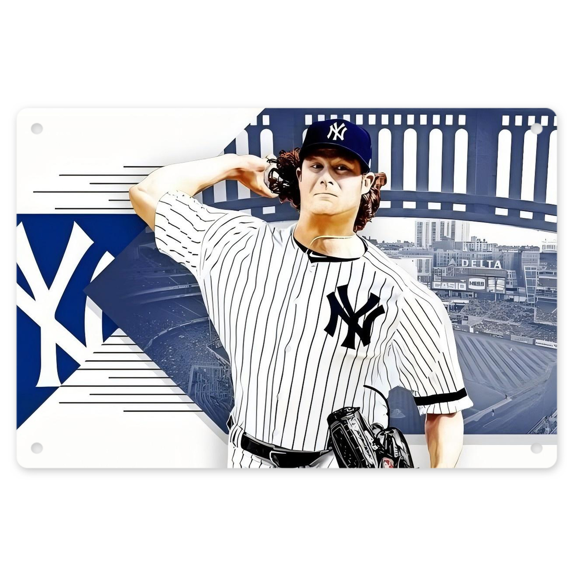 Gerrit Cole 33 Decorative Aluminum Plaque – Horizontal Design – Durable, Stylish, Easy To Install – Ideal For Home, Office, Bar, And More