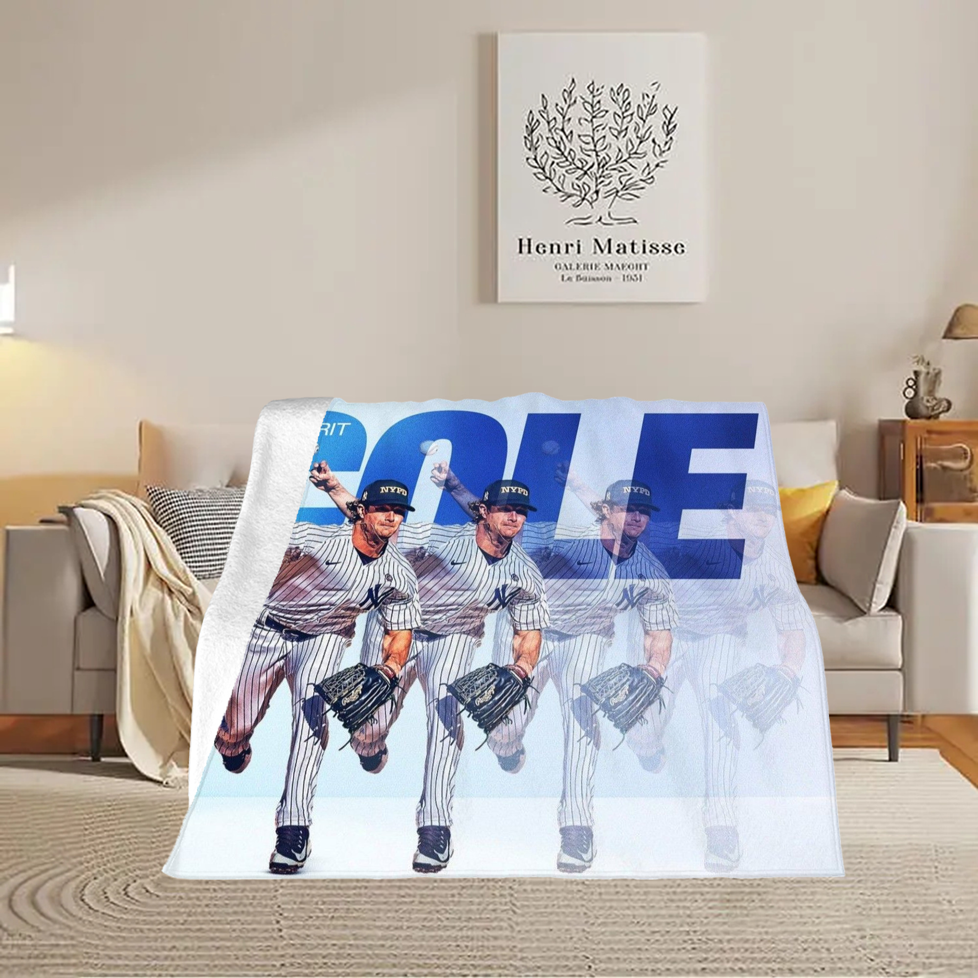 Gerrit Cole 32 Soft Fleece Throw Blanket 50 X 60 Inch – Super Soft, Lightweight, And Durable – Perfect For Sofa, Bed, Camping, And More – Ideal Gift For Family And Friends