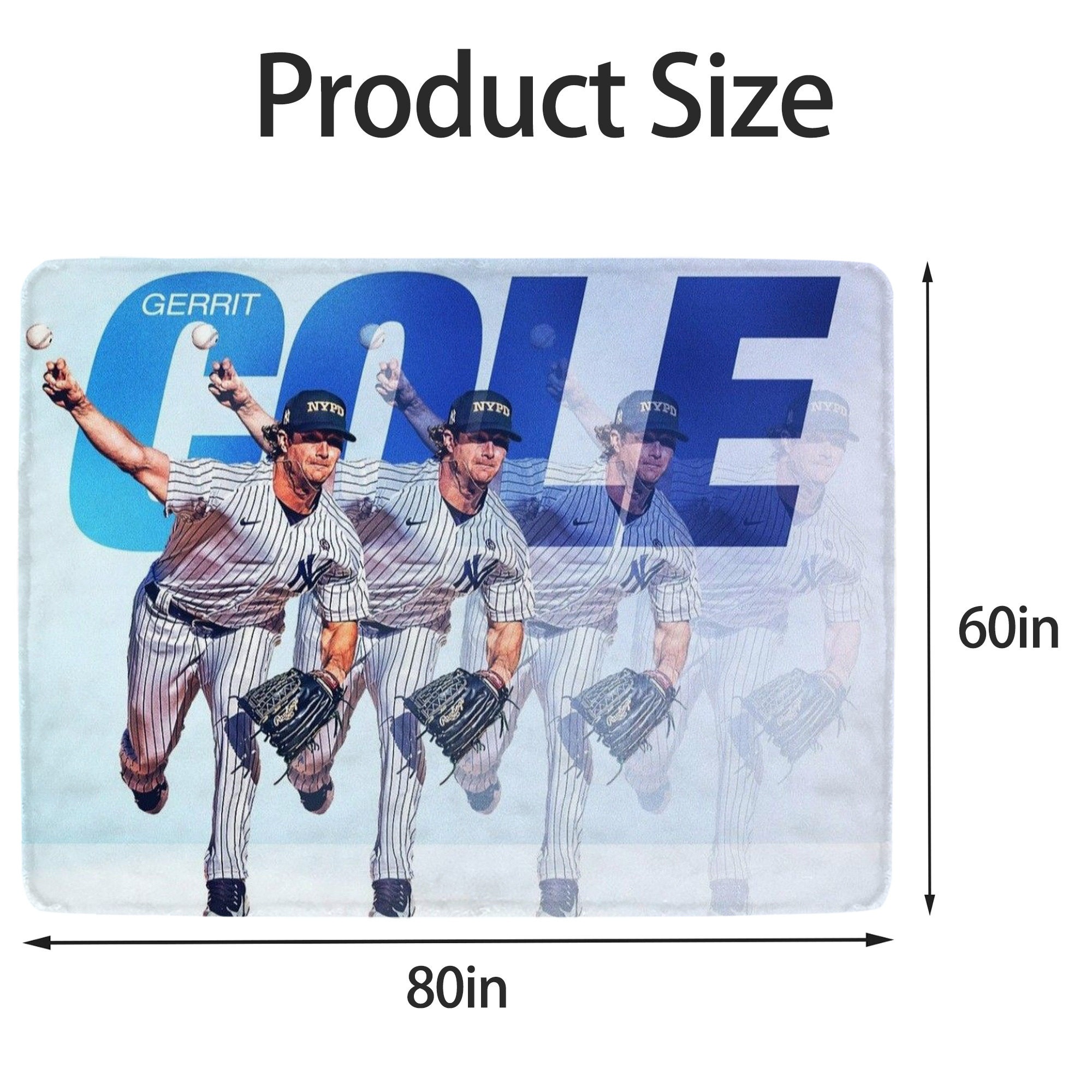 Gerrit Cole 32 Soft Fleece Throw Blanket 60 X 80 Inch – Super Soft, Lightweight, And Durable – Perfect For Sofa, Bed, Camping, And More – Ideal Gift For Family And Friends