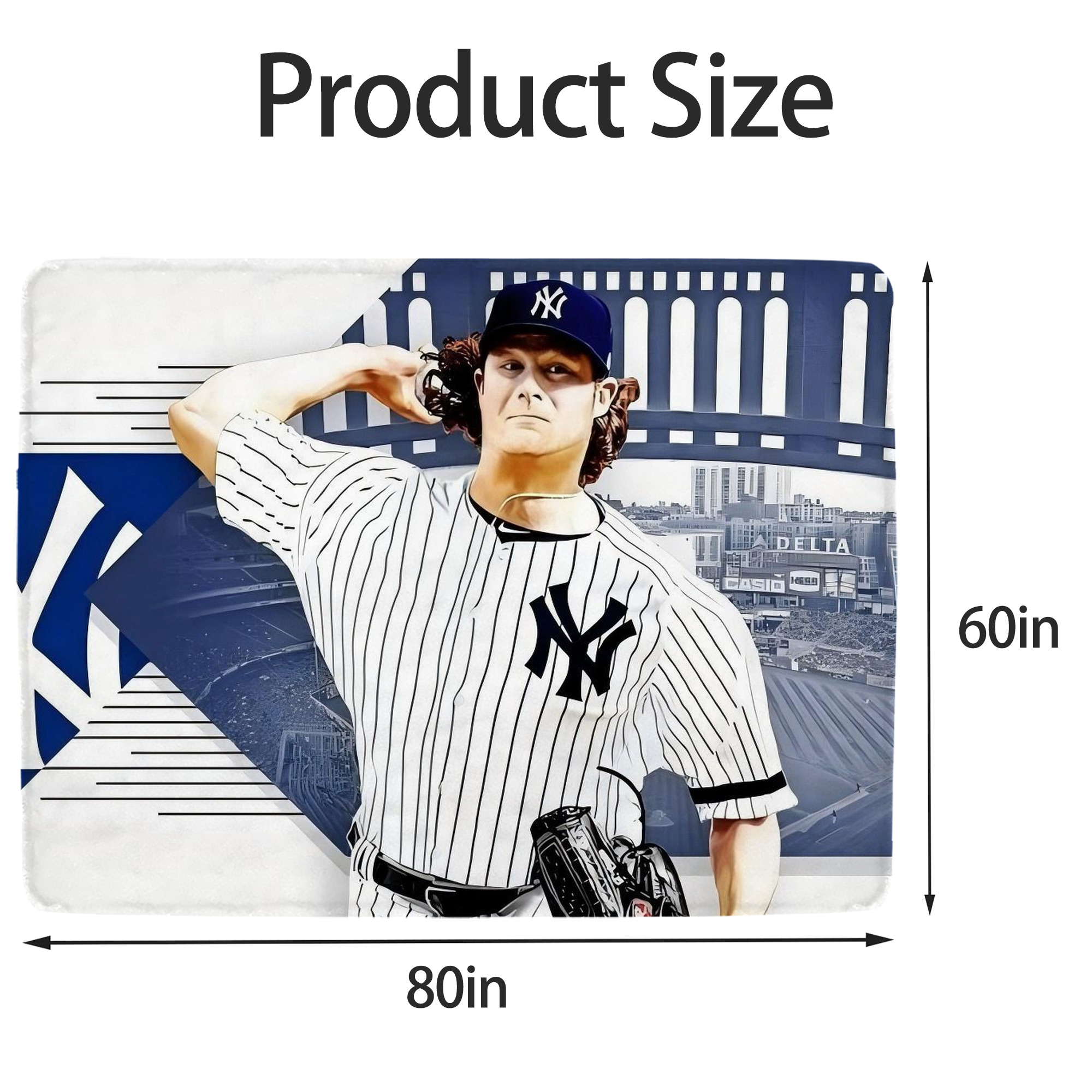 Gerrit Cole 33 Soft Fleece Throw Blanket 60 X 80 Inch – Super Soft, Lightweight, And Durable – Perfect For Sofa, Bed, Camping, And More – Ideal Gift For Family And Friends