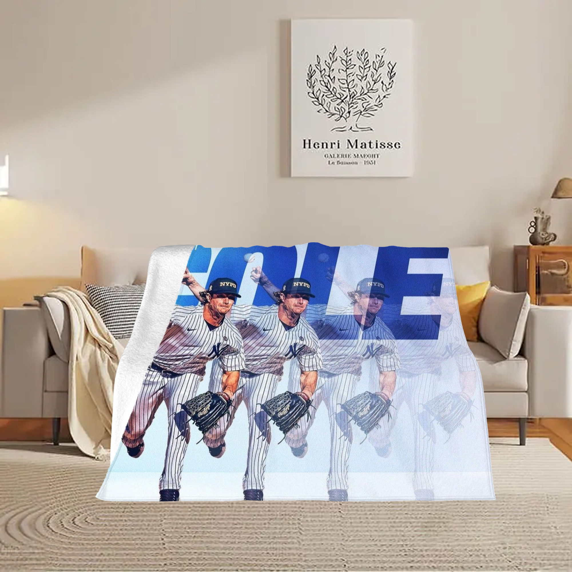 Gerrit Cole 32 Soft Fleece Throw Blanket 60 X 80 Inch – Super Soft, Lightweight, And Durable – Perfect For Sofa, Bed, Camping, And More – Ideal Gift For Family And Friends