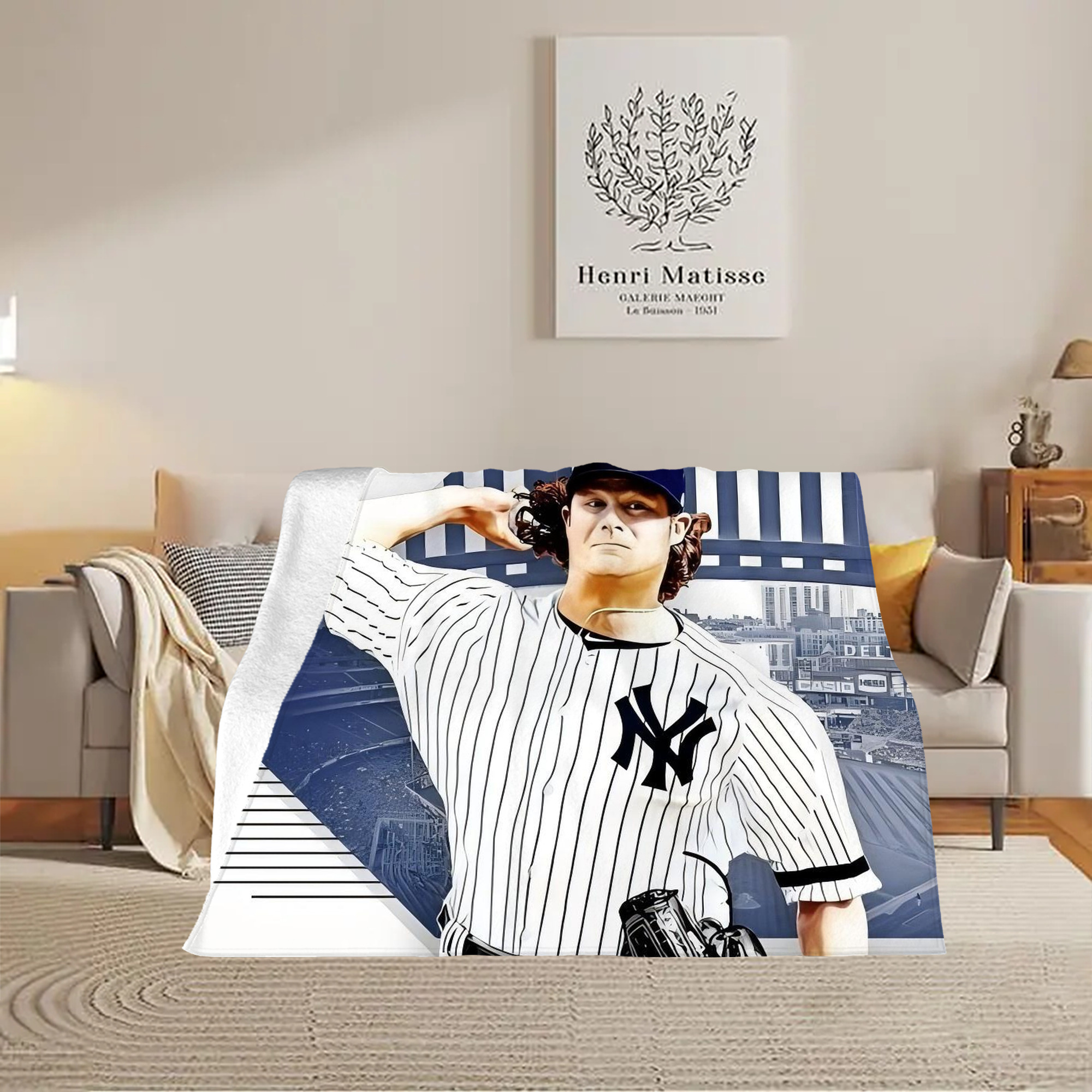 Gerrit Cole 33 Soft Fleece Throw Blanket 60 X 80 Inch – Super Soft, Lightweight, And Durable – Perfect For Sofa, Bed, Camping, And More – Ideal Gift For Family And Friends