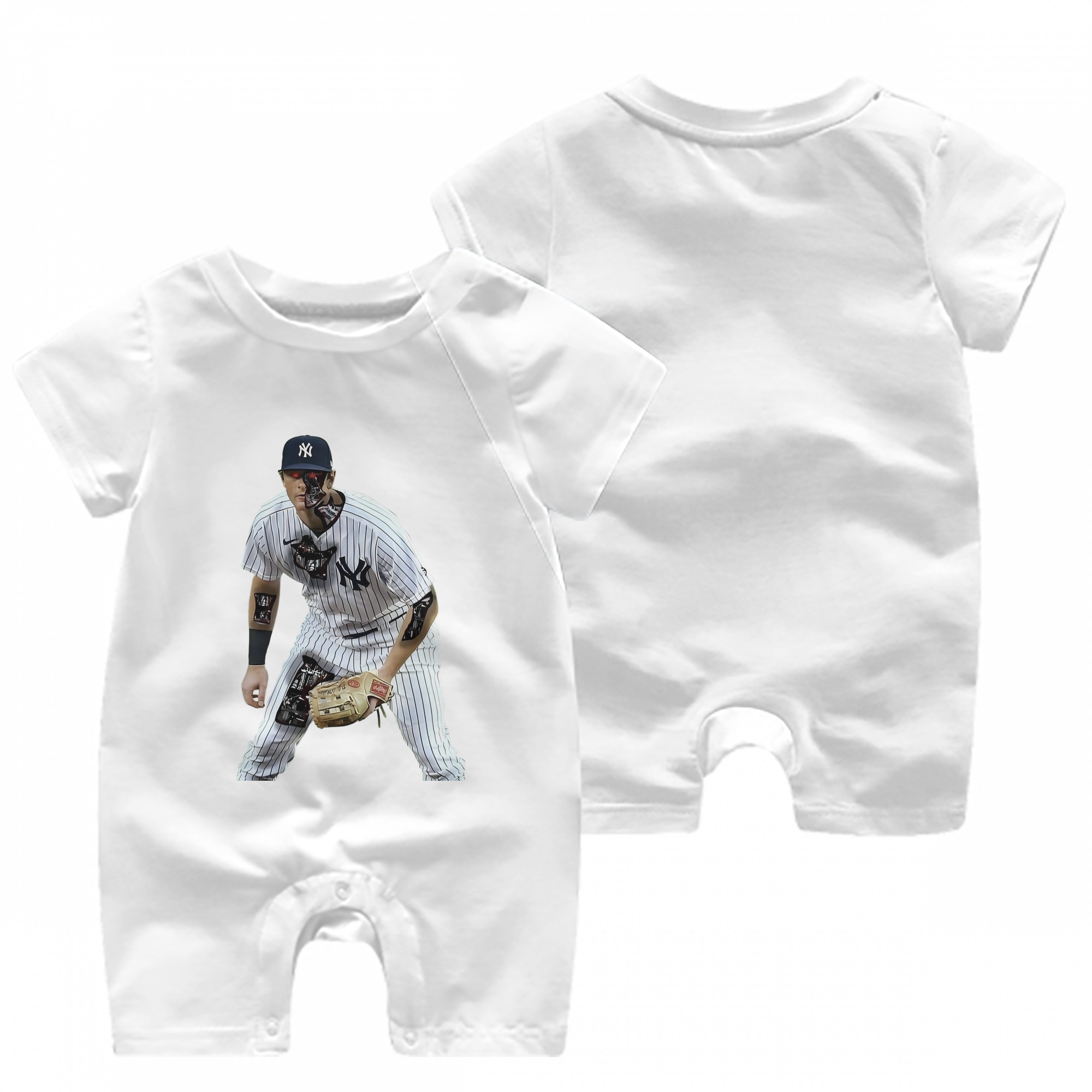 DJ Lemahieu 5 Baby Short Sleeve Onesie – 100% Cotton Soft & Breathable Digital Print Romper – Double-Sided Print, Snap Closure For Easy Diaper Changes – Comfortable For Boys & Girls
