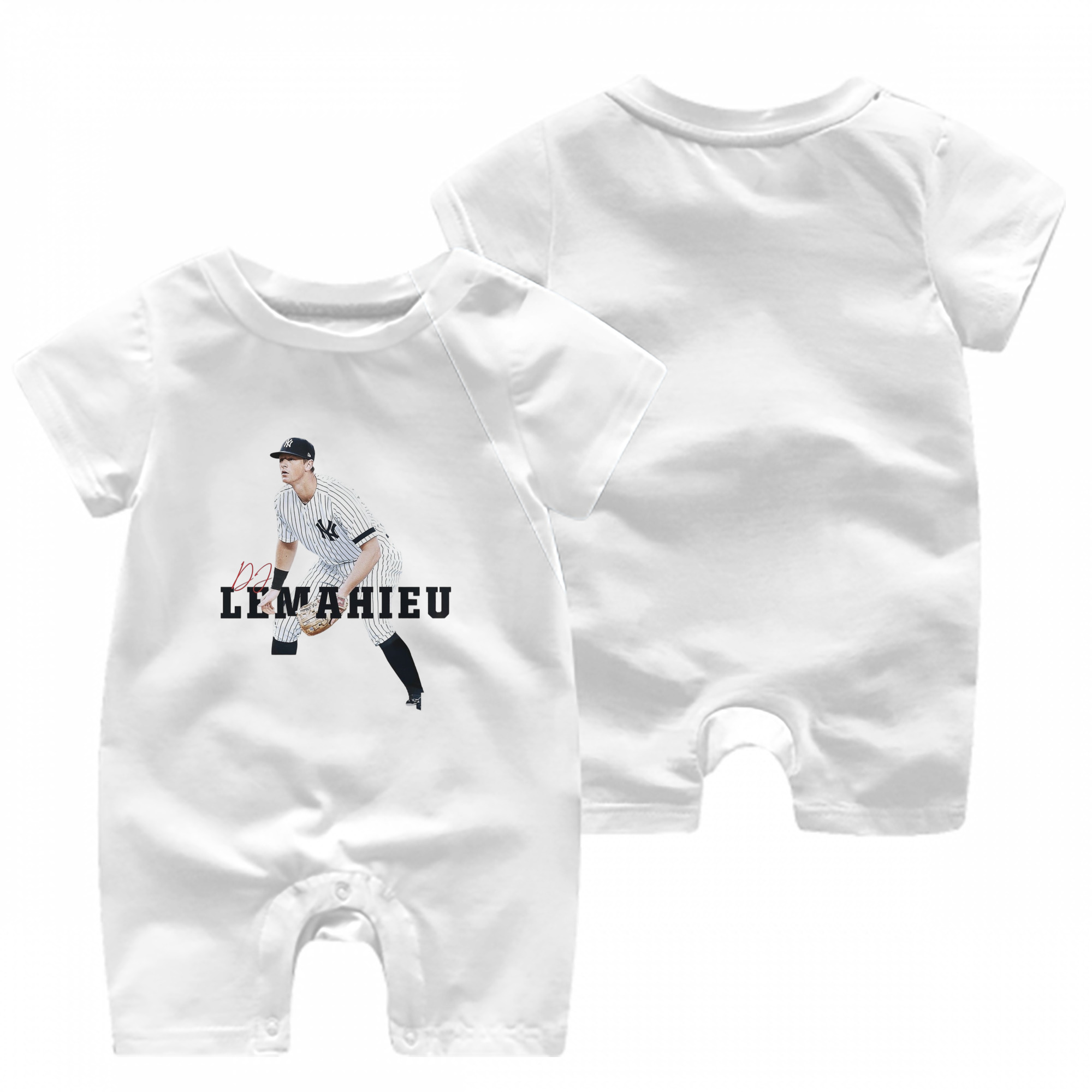 DJ Lemahieu 6 Baby Short Sleeve Onesie – 100% Cotton Soft & Breathable Digital Print Romper – Double-Sided Print, Snap Closure For Easy Diaper Changes – Comfortable For Boys & Girls