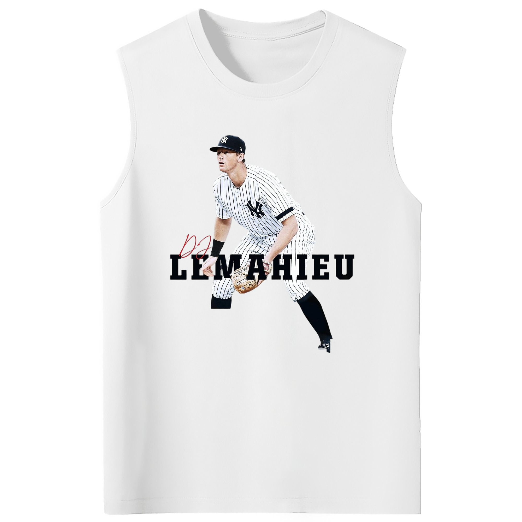 DJ Lemahieu 6 210g Combed Cotton Tank Top With Front Heat Transfer Print – Soft, Lightweight, Fitted Design – Stylish & Comfortable Casual Wear For Sports & Everyday Use