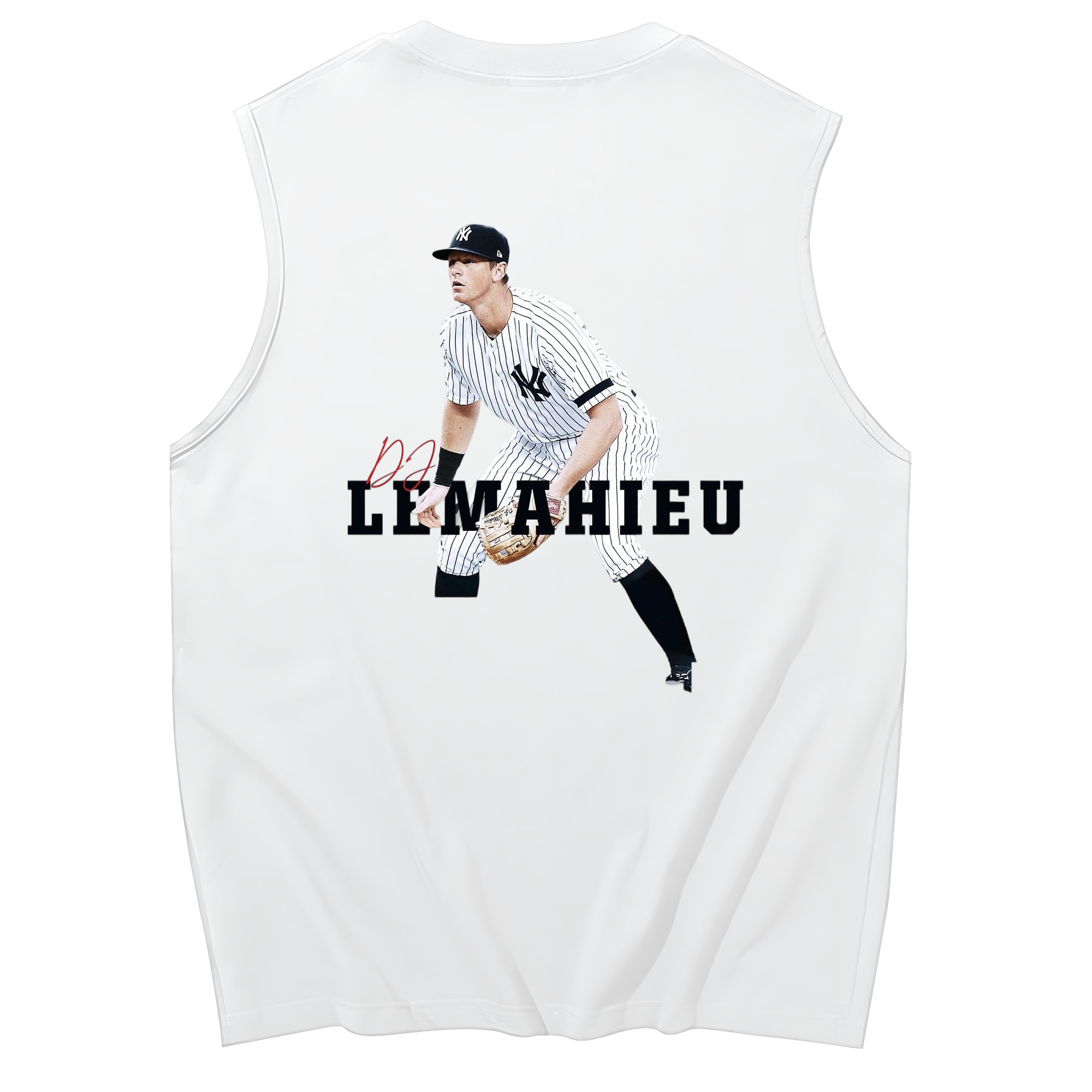 DJ Lemahieu 6 230g Pure Cotton Tank Top With Back Heat Transfer Print – Soft, Lightweight, Fitted Design – Stylish & Comfortable Casual Wear For Sports & Everyday Use