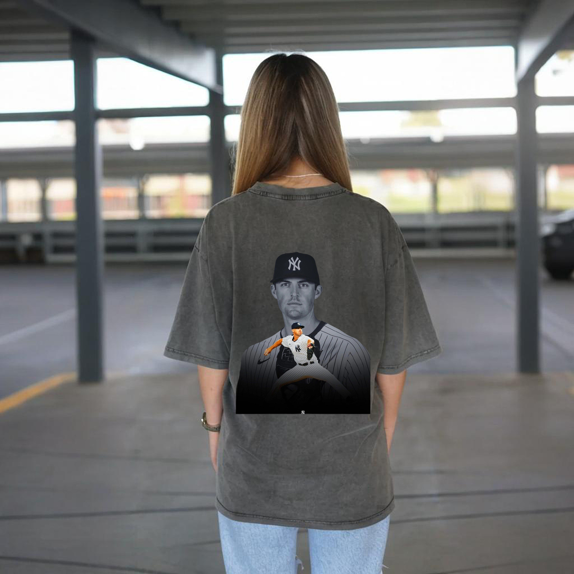 DJ Lemahieu 1 Washed Vintage 230g Cotton Oversized T-Shirt With Back Heat Transfer Print – Soft, Lightweight & Stylish – Comfortable Casual Wear For Sports & Everyday Use