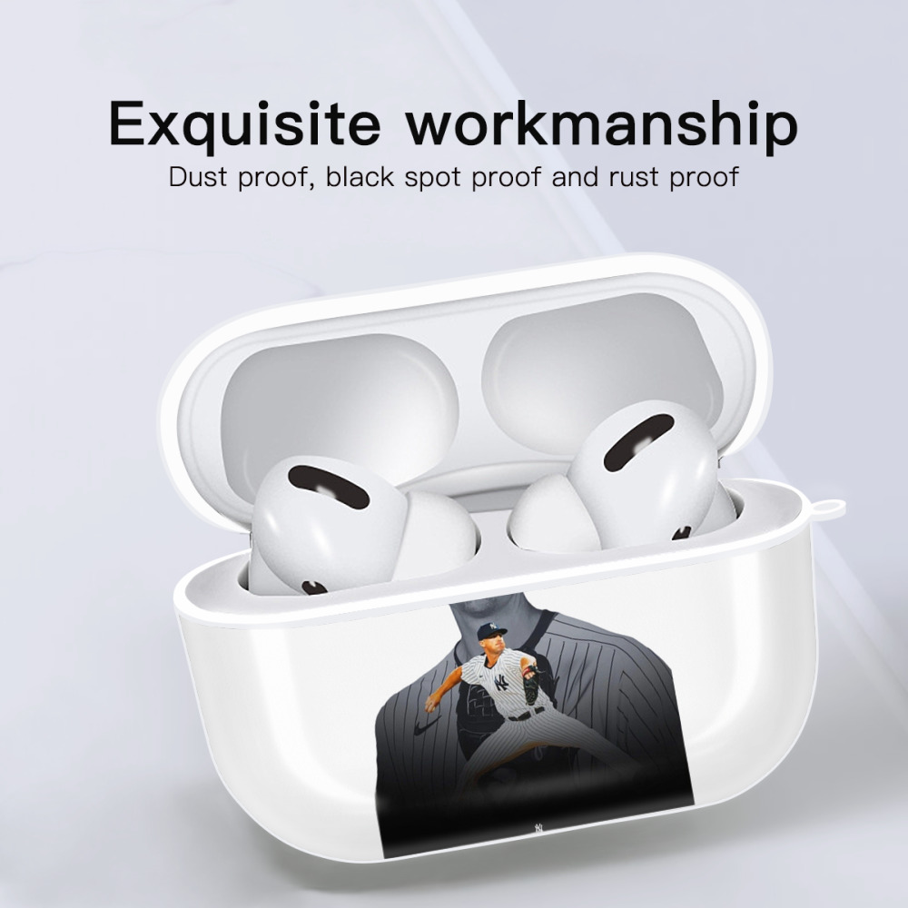 DJ Lemahieu 1 AirPods Pro Hard Case White With Keychain, Durable Flexible PC, Precise Cutouts, Anti-Fingerprint, Yellowing & Scratch Resistant, Full Protection, Washable
