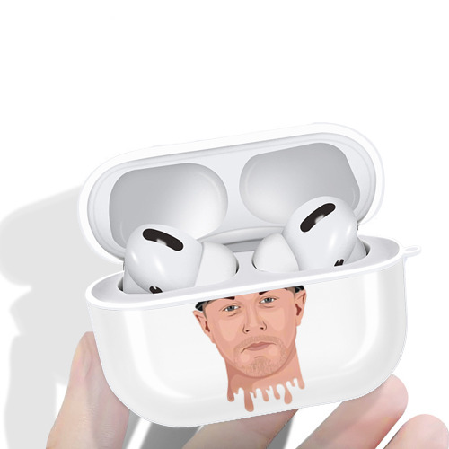 DJ Lemahieu 3 AirPods Pro Hard Case White With Keychain, Durable Flexible PC, Precise Cutouts, Anti-Fingerprint, Yellowing & Scratch Resistant, Full Protection, Washable