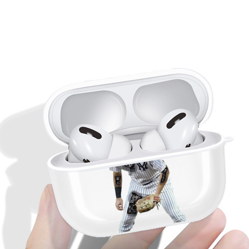 DJ Lemahieu 5 AirPods Pro Hard Case White With Keychain, Durable Flexible PC, Precise Cutouts, Anti-Fingerprint, Yellowing & Scratch Resistant, Full Protection, Washable