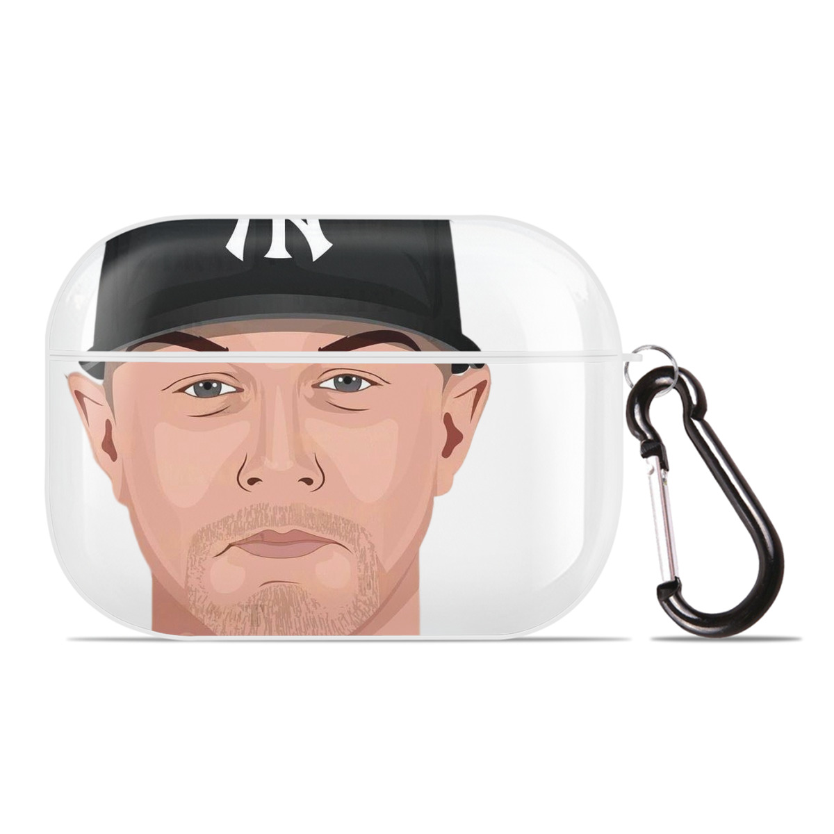 DJ Lemahieu 3 AirPods Pro Hard Case White With Keychain, Durable Flexible PC, Precise Cutouts, Anti-Fingerprint, Yellowing & Scratch Resistant, Full Protection, Washable