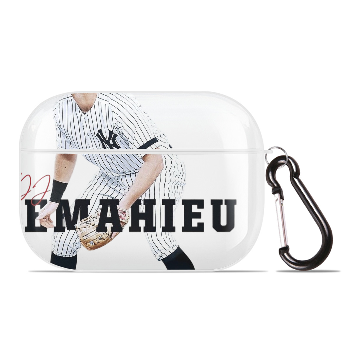 DJ Lemahieu 6 AirPods Pro Hard Case White With Keychain, Durable Flexible PC, Precise Cutouts, Anti-Fingerprint, Yellowing & Scratch Resistant, Full Protection, Washable