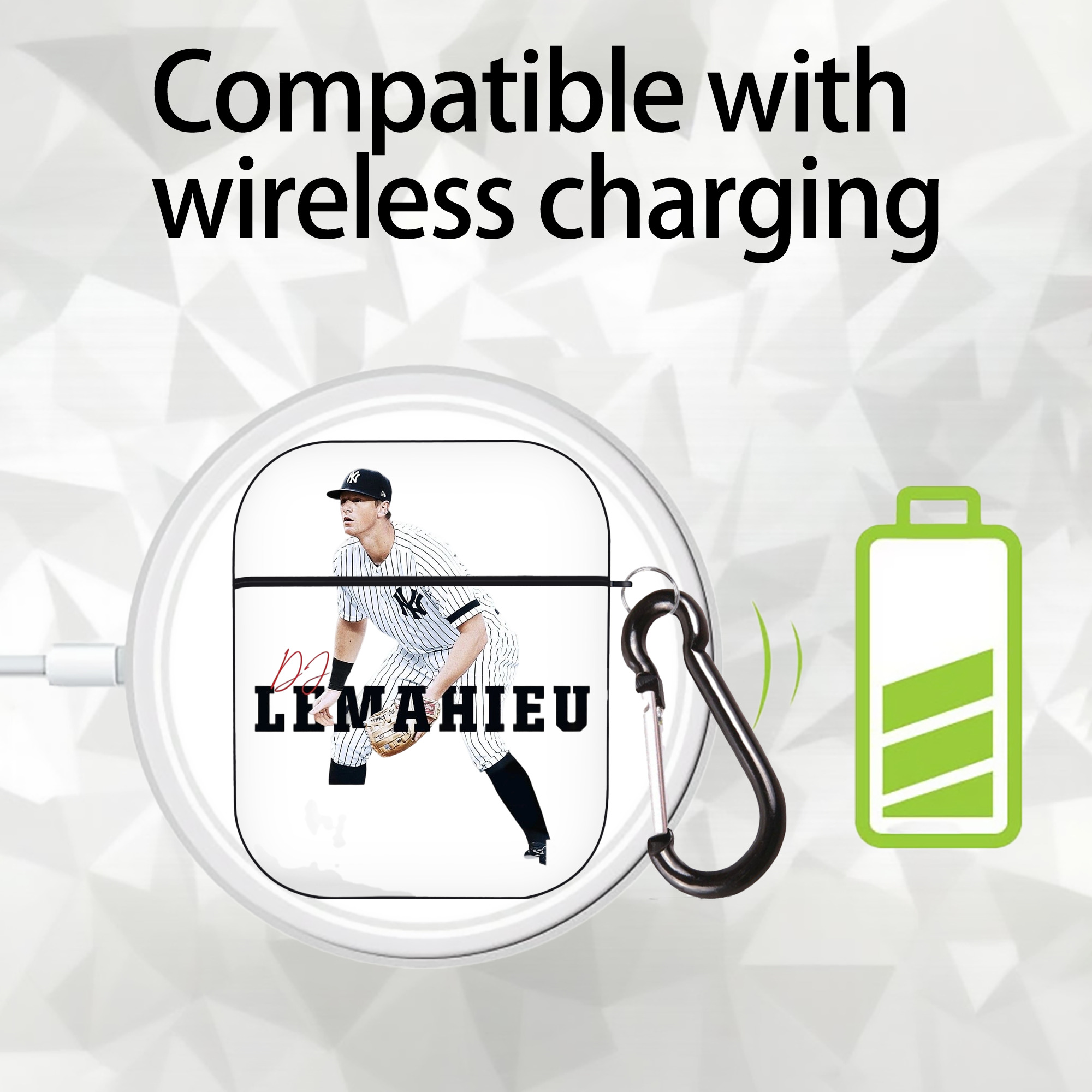 DJ Lemahieu 6 AirPods 2 Case Hard Shell Black, Flexible PC Material, Precise Cutouts, Full Protection, Anti-Fingerprint, Washable, Includes Keychain – Durable & Slim Design