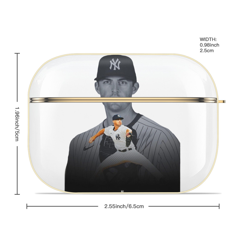 DJ Lemahieu 1 Luxury Gold AirPods Pro Case With Keychain, Flexible PC Material, Full Protection, Precise Cutouts, Anti-Fingerprint, Washable, Durable Design