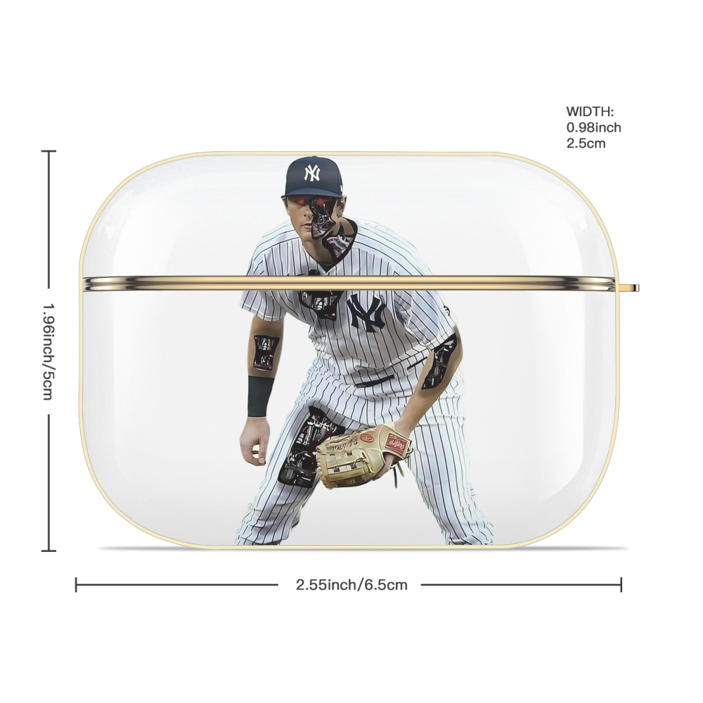 DJ Lemahieu 5 Luxury Gold AirPods Pro Case With Keychain, Flexible PC Material, Full Protection, Precise Cutouts, Anti-Fingerprint, Washable, Durable Design