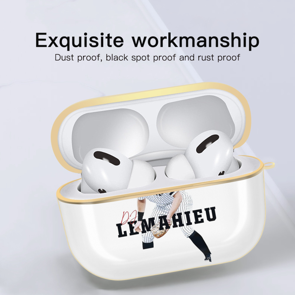 DJ Lemahieu 6 Luxury Gold AirPods Pro Case With Keychain, Flexible PC Material, Full Protection, Precise Cutouts, Anti-Fingerprint, Washable, Durable Design
