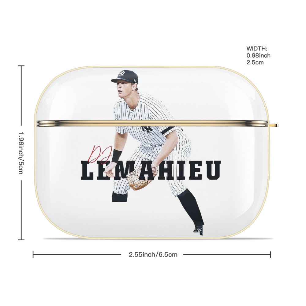DJ Lemahieu 6 Luxury Gold AirPods Pro Case With Keychain, Flexible PC Material, Full Protection, Precise Cutouts, Anti-Fingerprint, Washable, Durable Design