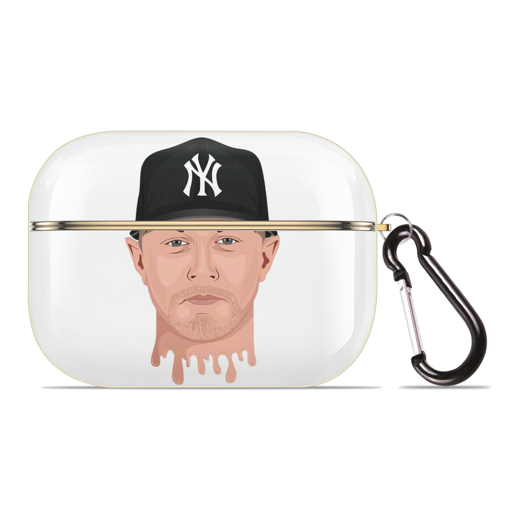 DJ Lemahieu 3 Luxury Gold AirPods Pro Case With Keychain, Flexible PC Material, Full Protection, Precise Cutouts, Anti-Fingerprint, Washable, Durable Design