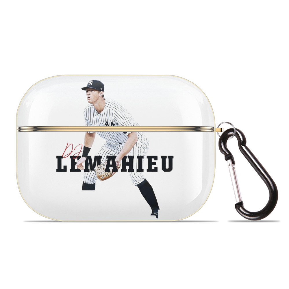 DJ Lemahieu 6 Luxury Gold AirPods Pro Case With Keychain, Flexible PC Material, Full Protection, Precise Cutouts, Anti-Fingerprint, Washable, Durable Design