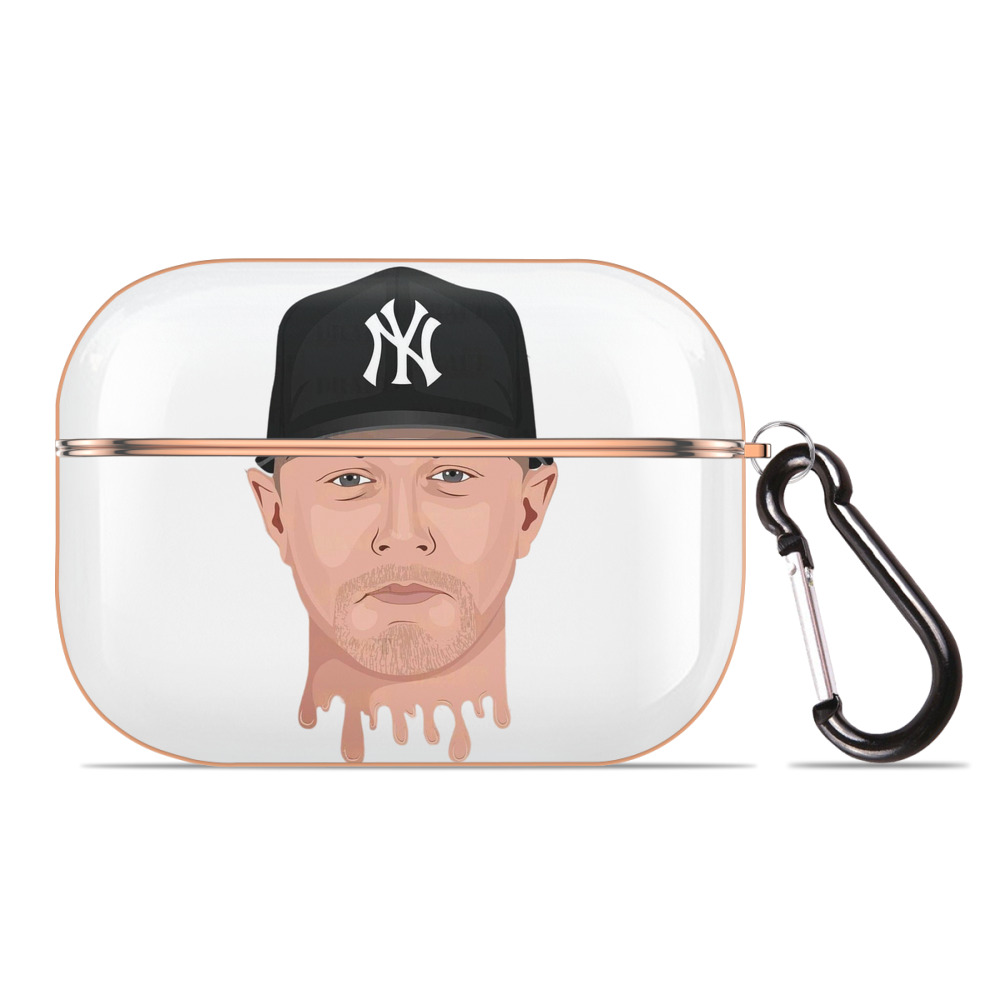 DJ Lemahieu 3 AirPods Pro Protective Case Rose Gold, Flexible PC Material, Precise Fit, Anti-Slip Cover, Full Protection, Fingerprint Resistant, Washable With Keychain