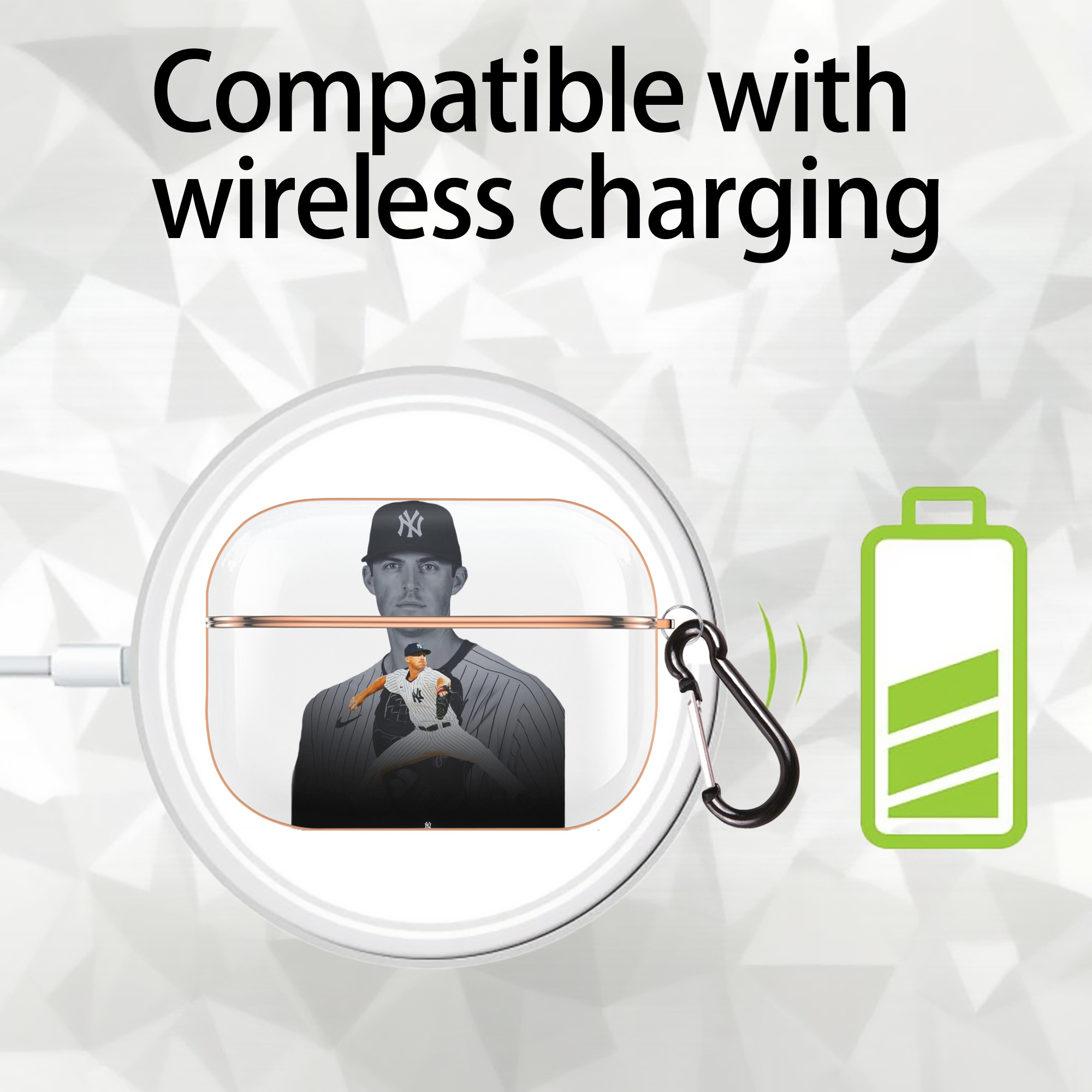 DJ Lemahieu 1 AirPods Pro Protective Case Rose Gold, Flexible PC Material, Precise Fit, Anti-Slip Cover, Full Protection, Fingerprint Resistant, Washable With Keychain